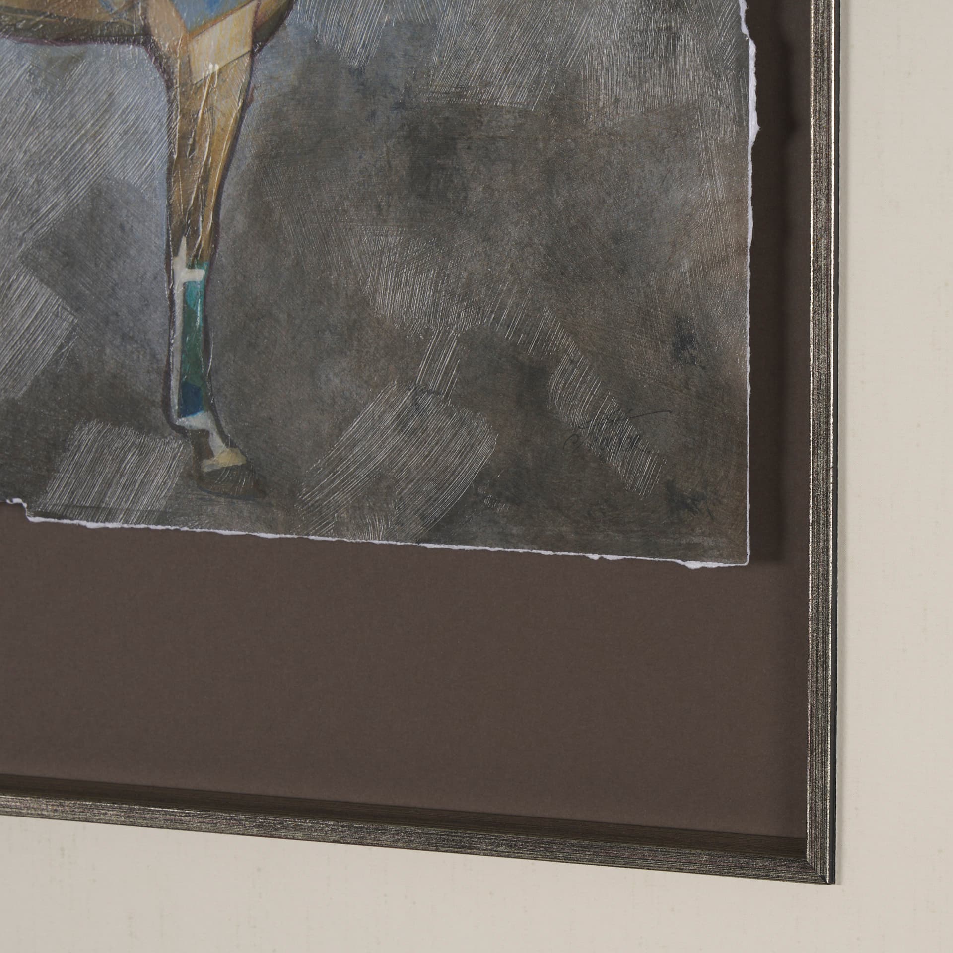 Mosaic Horse II by Mercana Studio a Hand Embellished Framed Art Print Matted under Glass — product photograph
