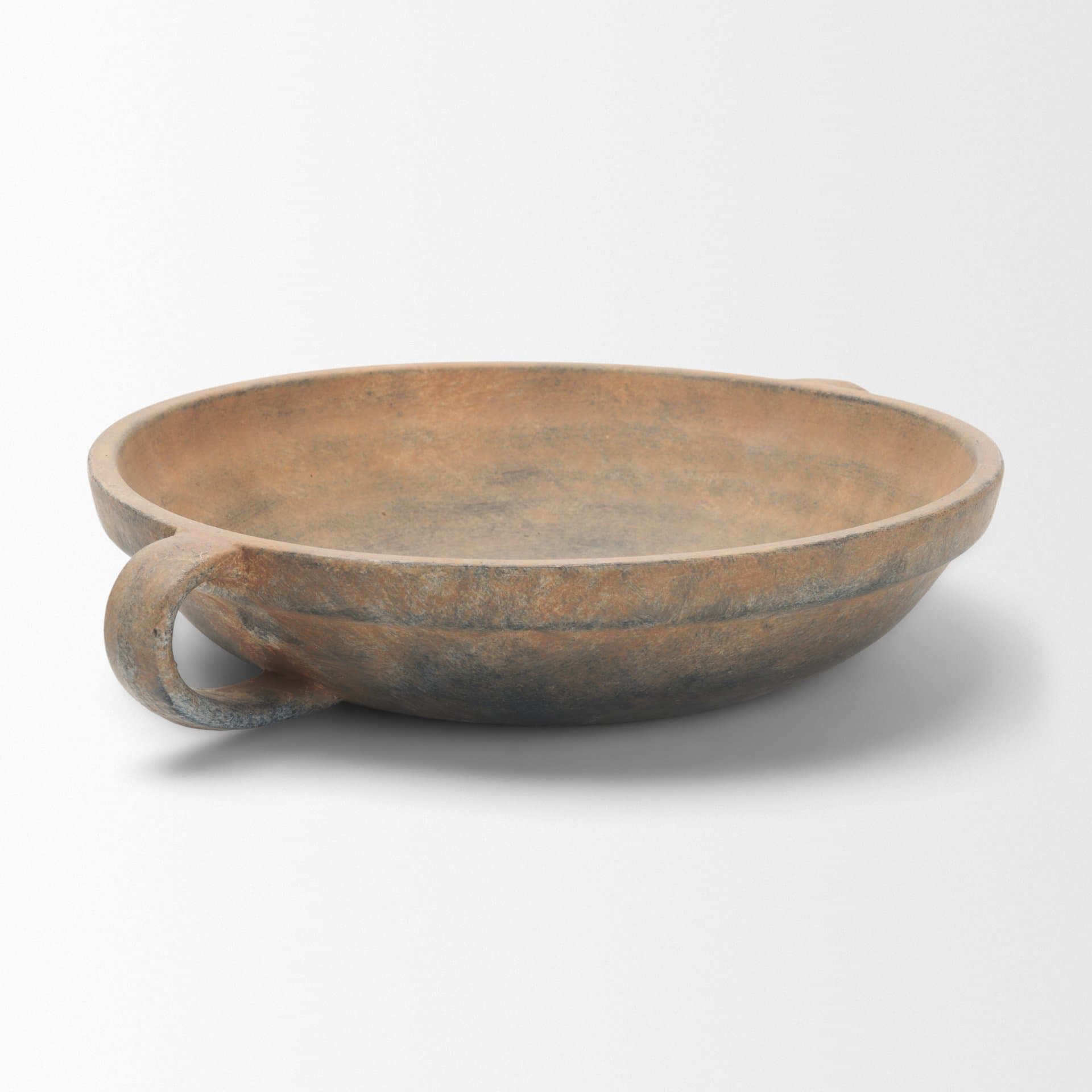 Cotto Round w/ Handles Weathered Terracotta Decorative Bowl — product photograph