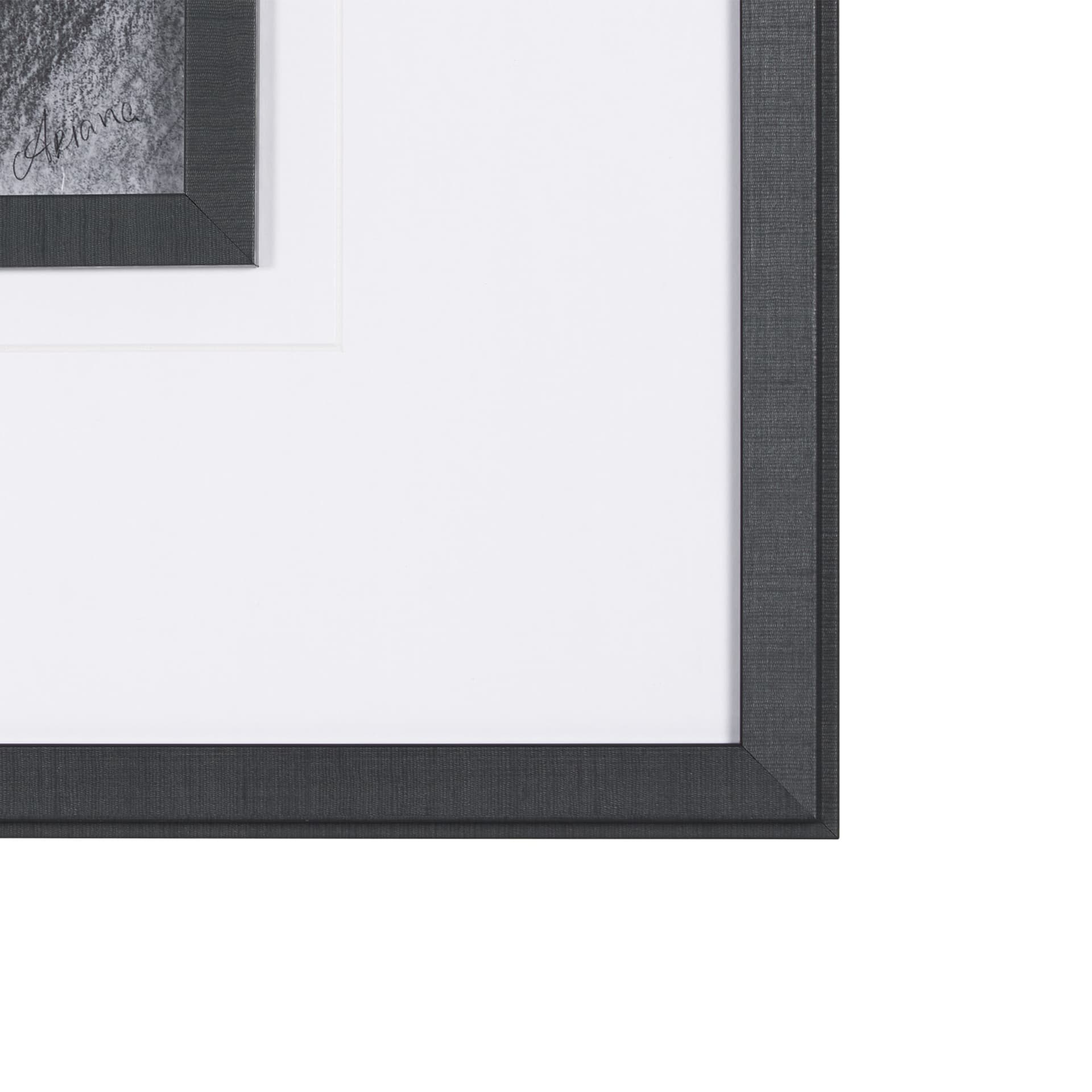 Poised by Mercana Studio a Hand Embellished Textured Framed Art Print Matted under Glass — product photograph