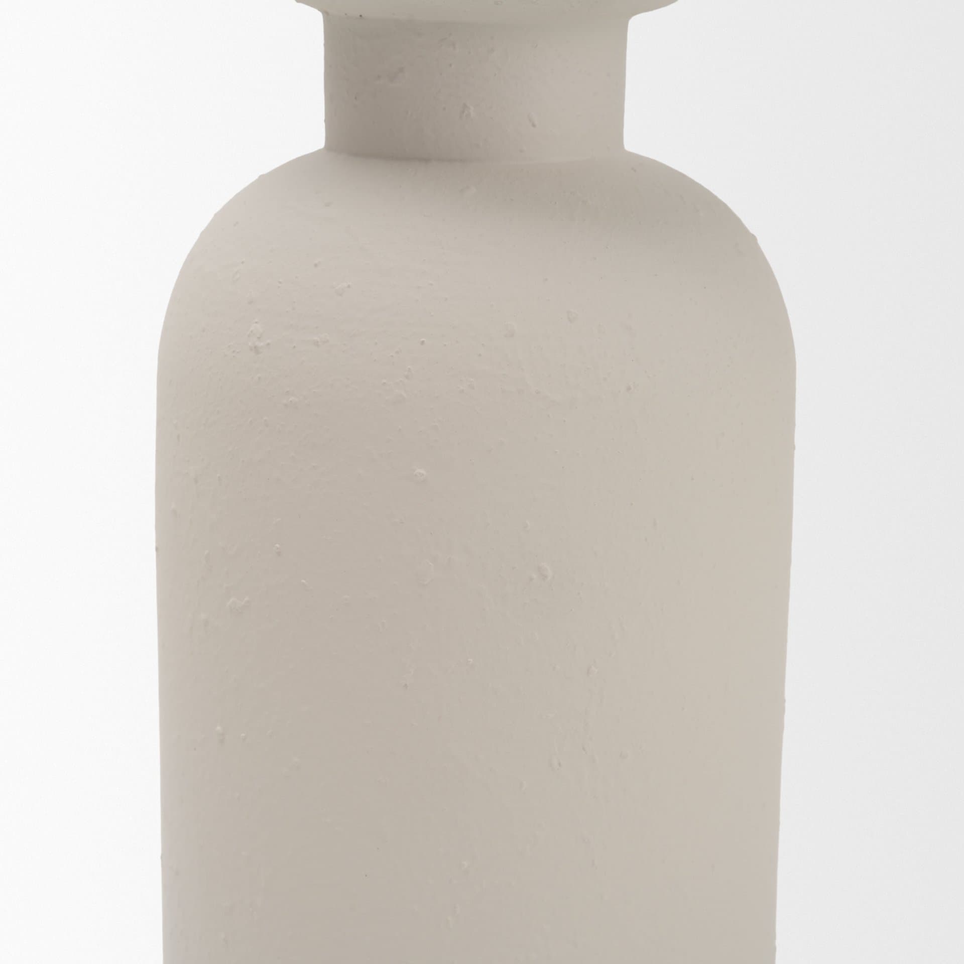 Pelar Large Matte White Metal Stacked Pillar Candle Holder — product photograph