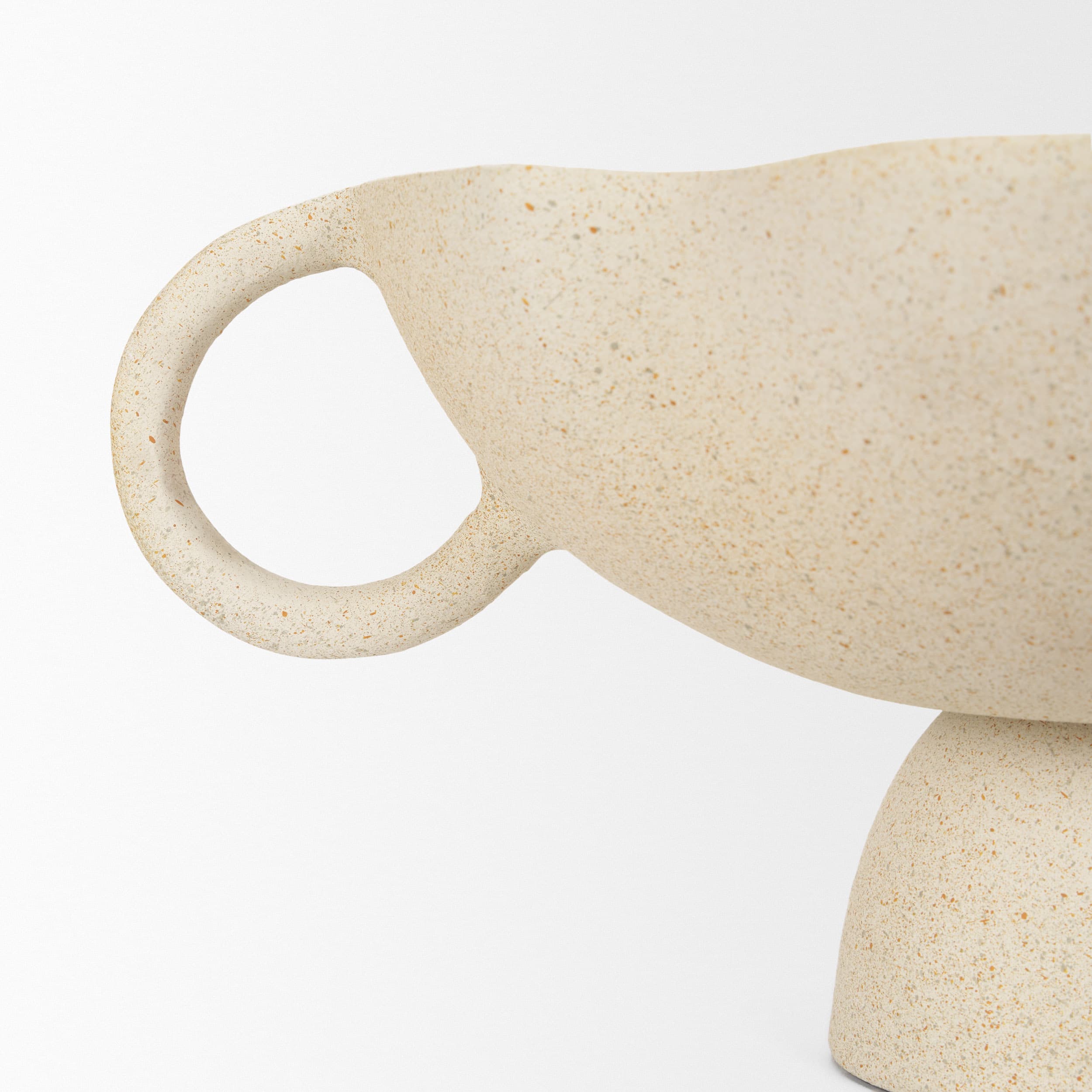 Radka Beige Textured Small Metal Decorative Bowl — product photograph