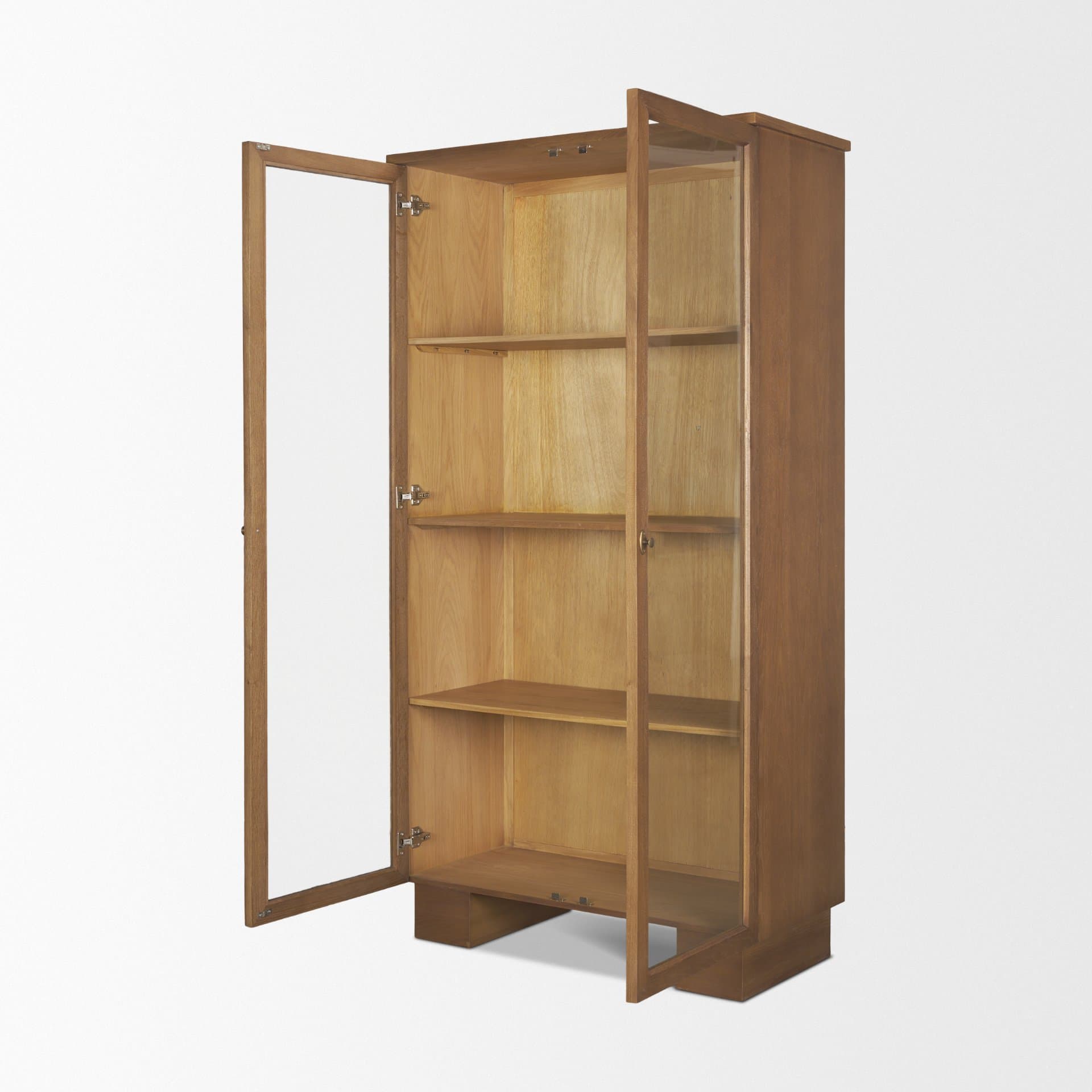 Winsford Two-Tone Oak Display Cabinet w/ Glass Doors — product photograph
