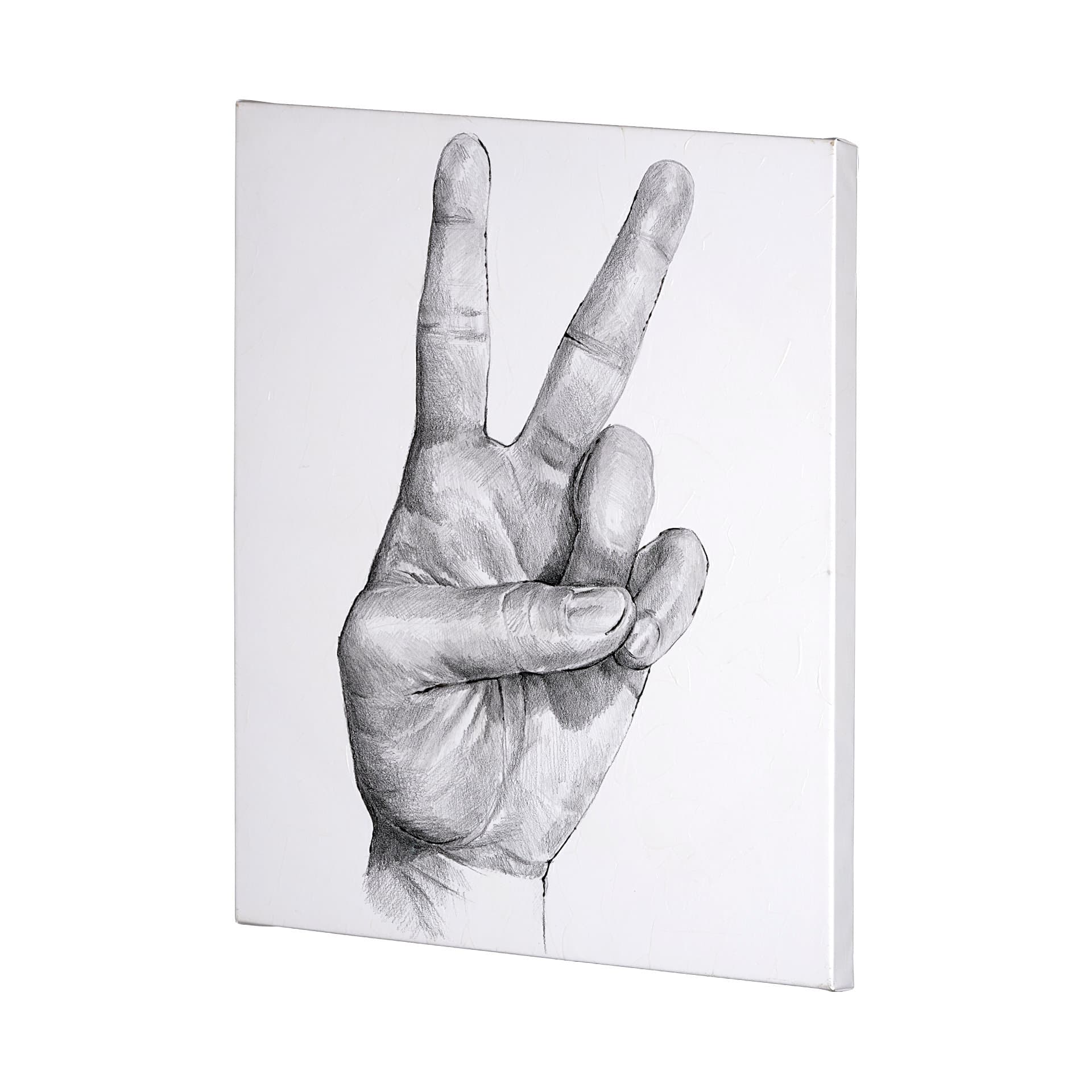 Hand Signs II by Jennifer Paxton Parker a Hand Embellished Textured Canvas — product photograph