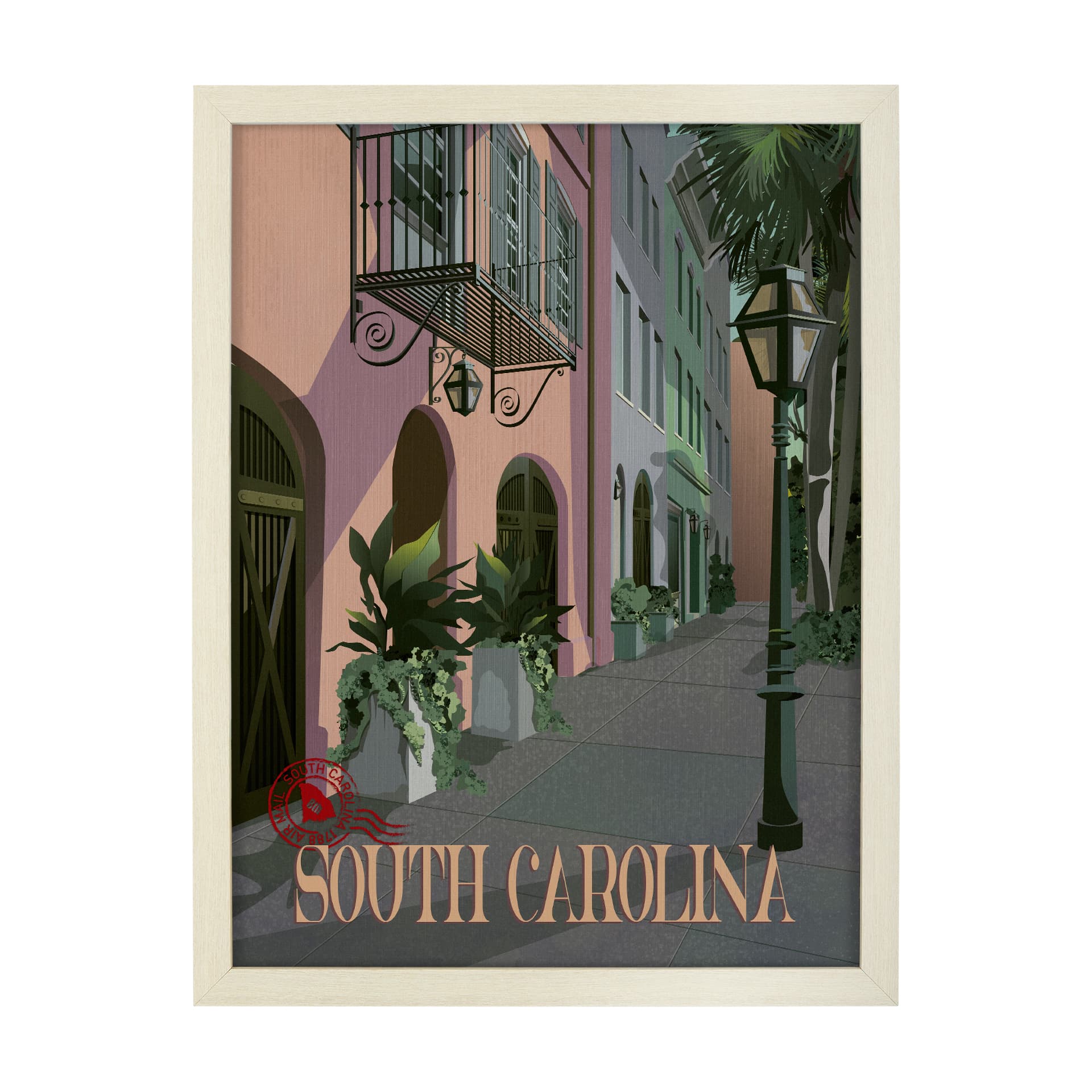 South Carolina Go USA (L) by Mercana Studio a Hand Embellished Decograph Framed Art Print — product photograph