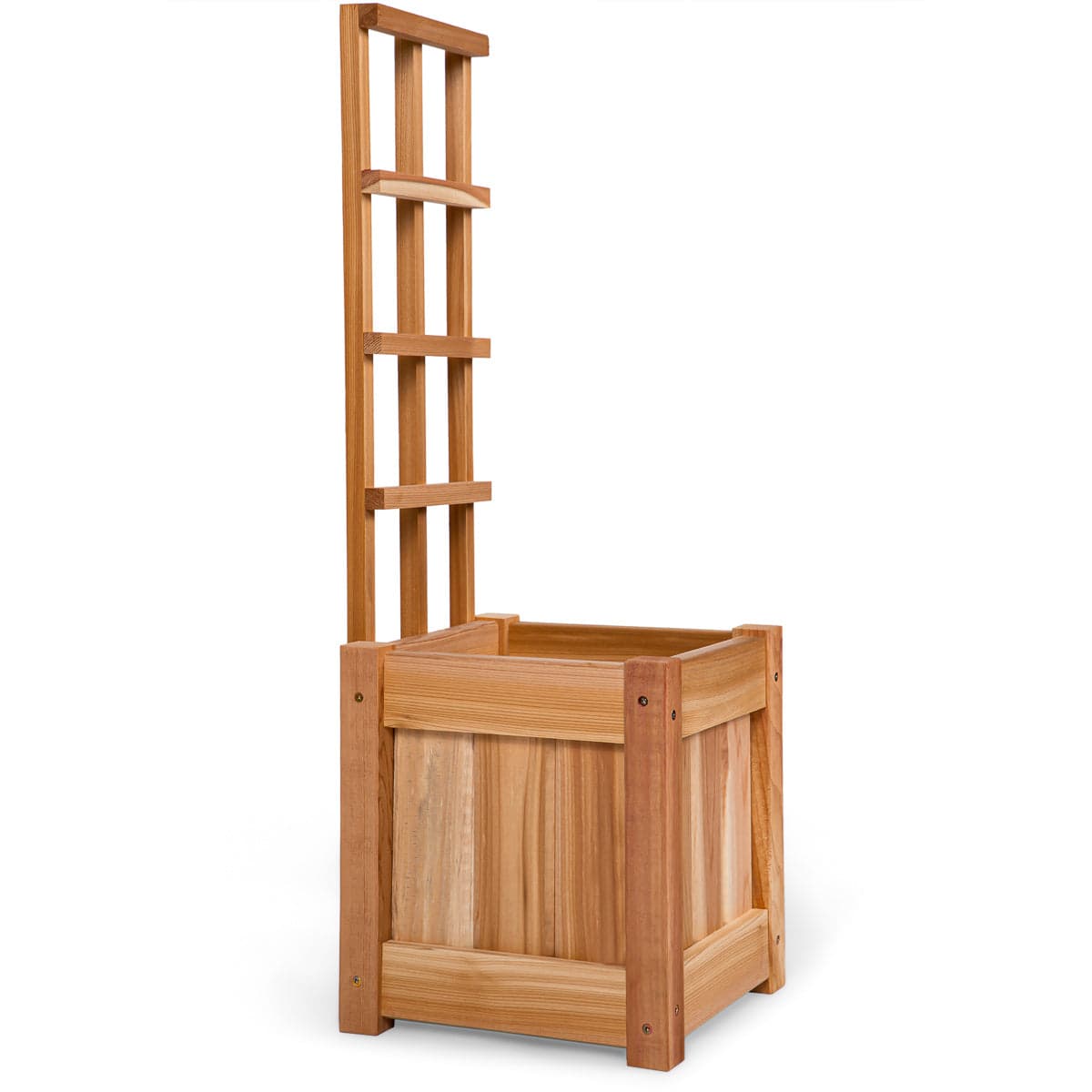 2-Piece Cedar Planter Box's with Trellis PL12-T-2 — product photograph