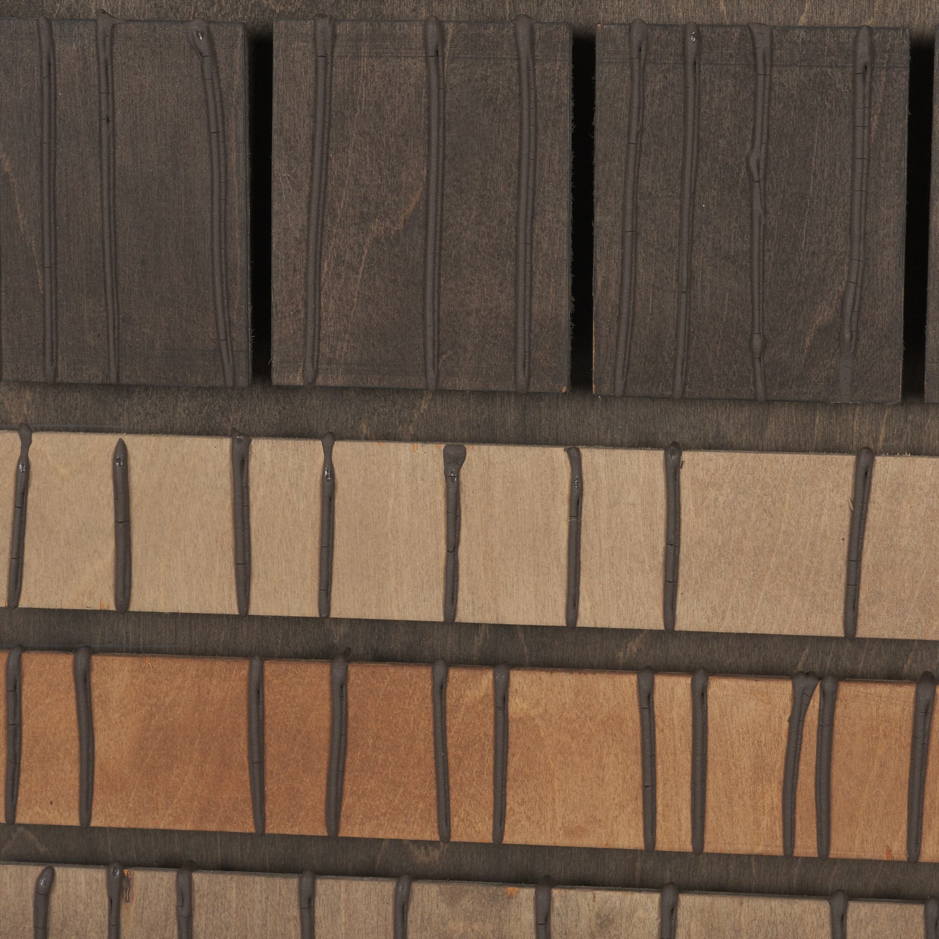 Timber Mosaic IV by Mercana Studio Handmade Original Framed Artwork Matted — product photograph