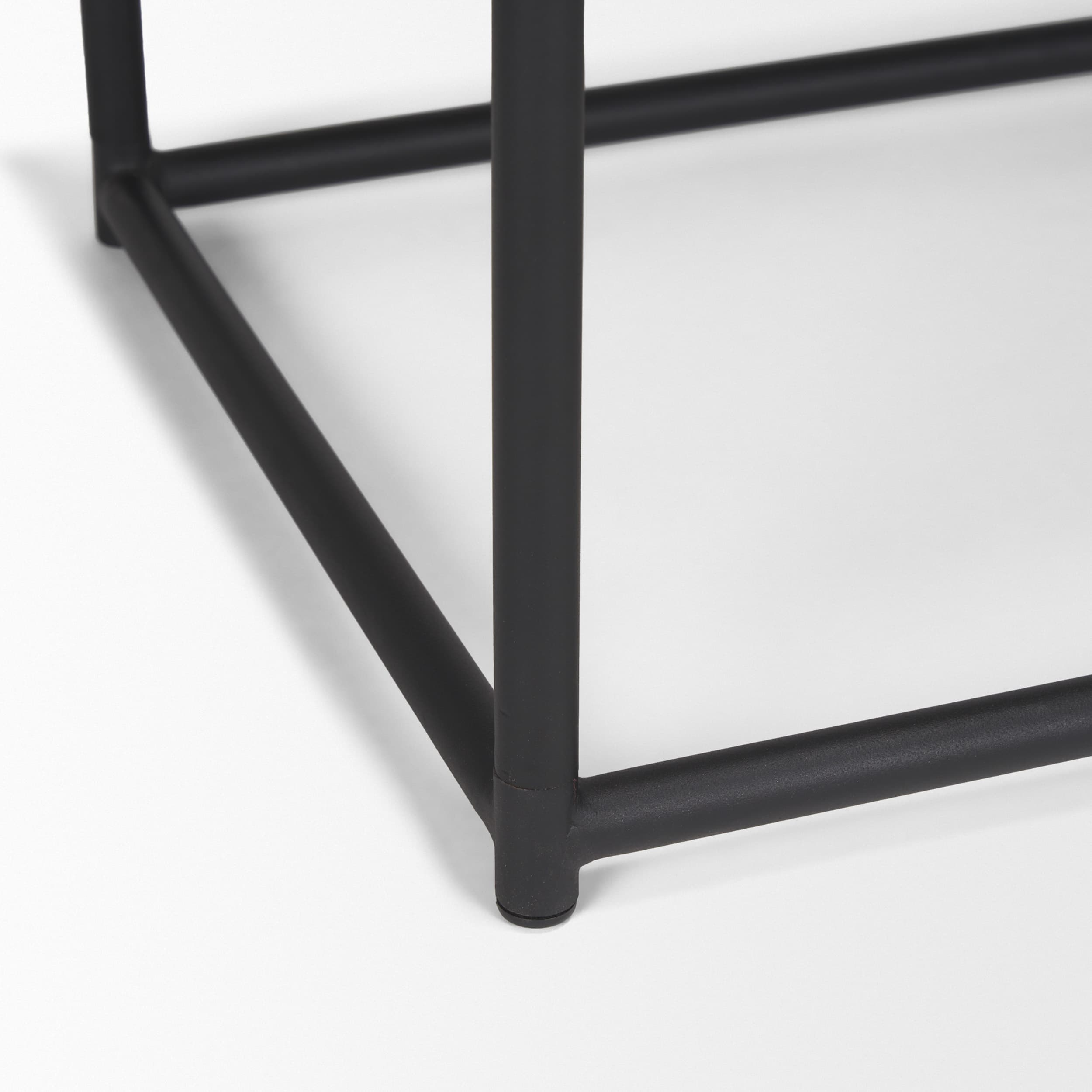 Taniel Light Brown Wood w/ Black Metal Stool — product photograph