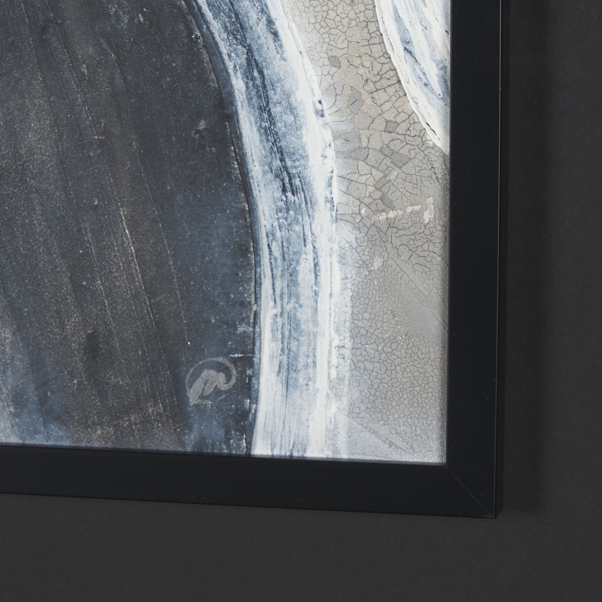 Contrasting Paths I by Studio M a handmade Original Framed 3D Textured Artwork under Glass — product photograph