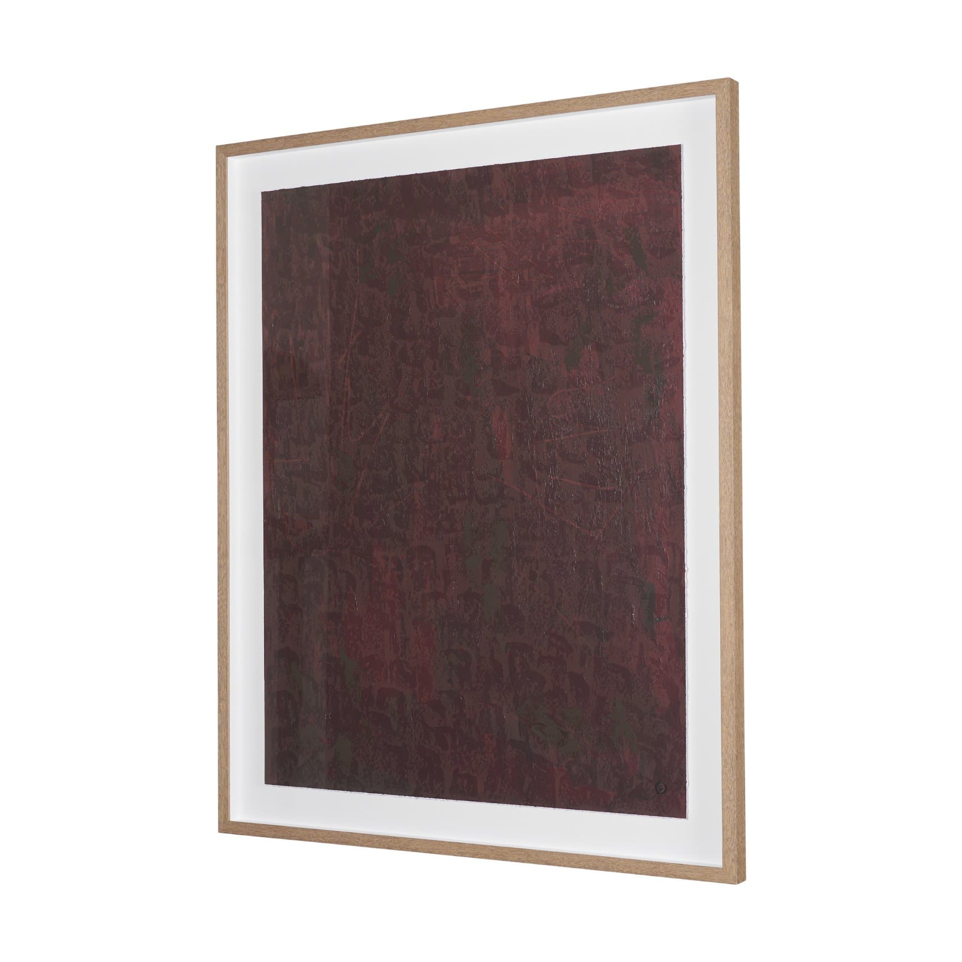 Mental Crossfire II by Mercana Studio Hand-Embellished Textured Framed Artwork Matted under Glass — product photograph
