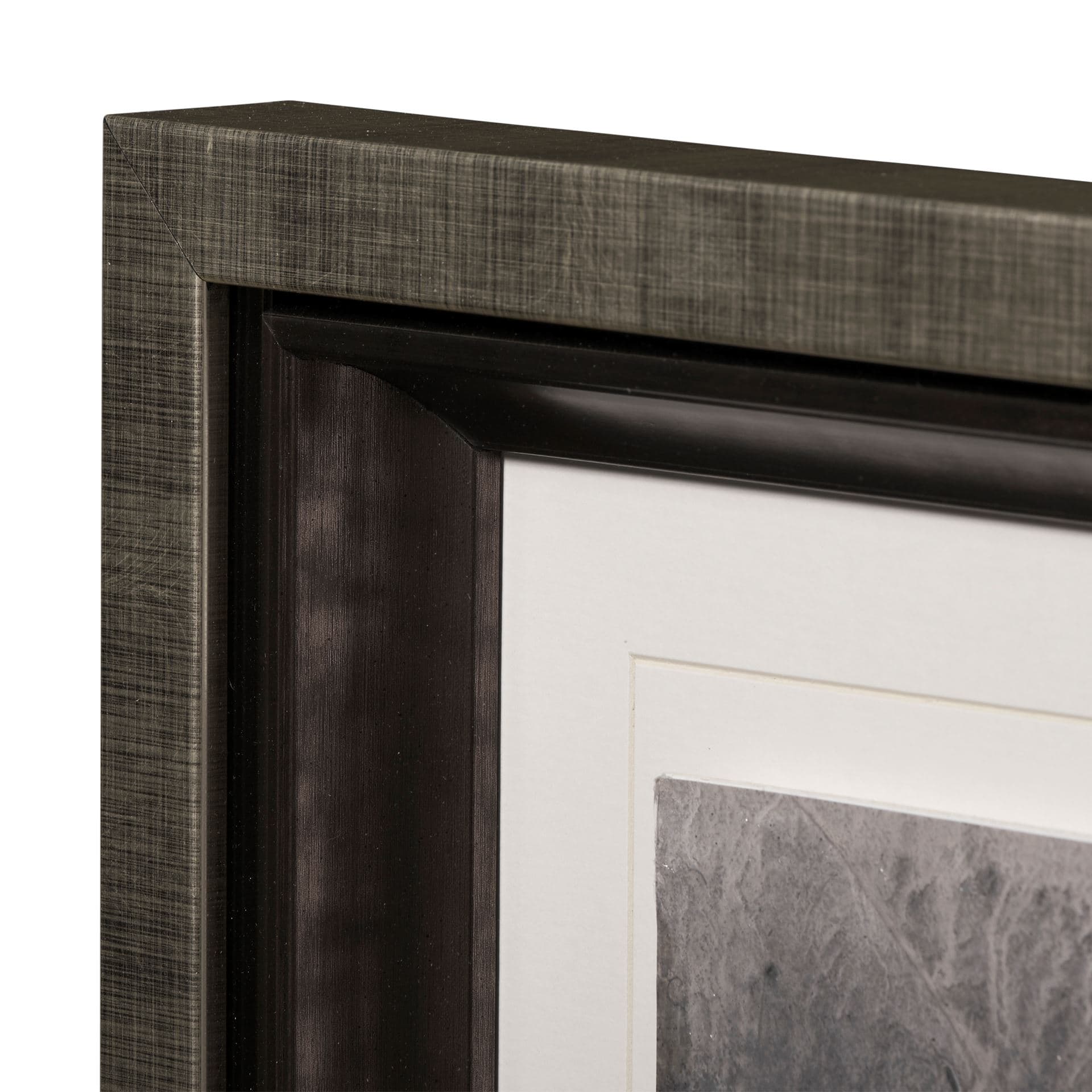 Tectonic II by Albena Hristova a Hand Embellished Textured Framed Art Print Matted under Glass — product photograph
