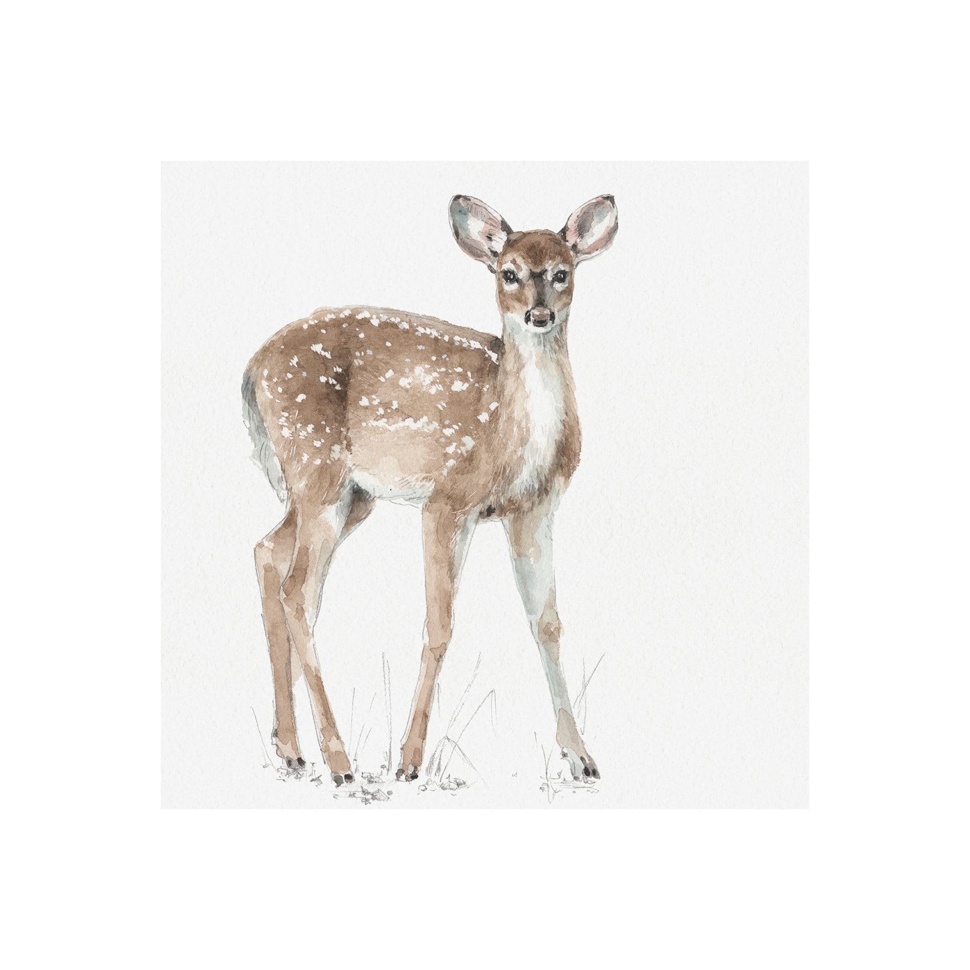 Forest Friends XII (Deer) by Lisa Audit a Hand Embellished Textured Canvas — product photograph