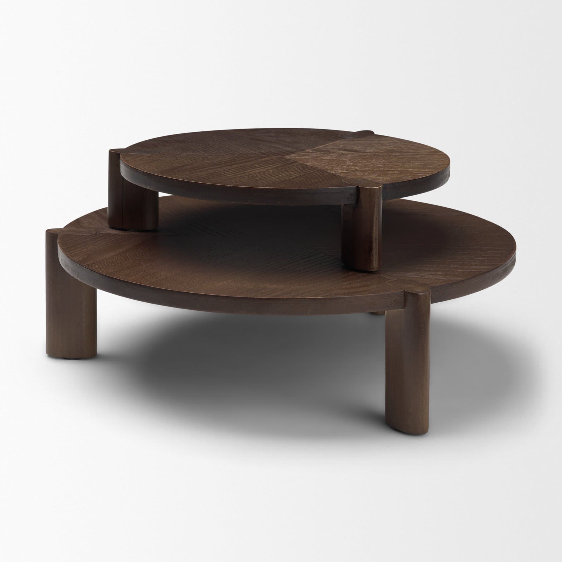 Stow Dark Brown Walnut Wood Risers (Set of 2) — product photograph