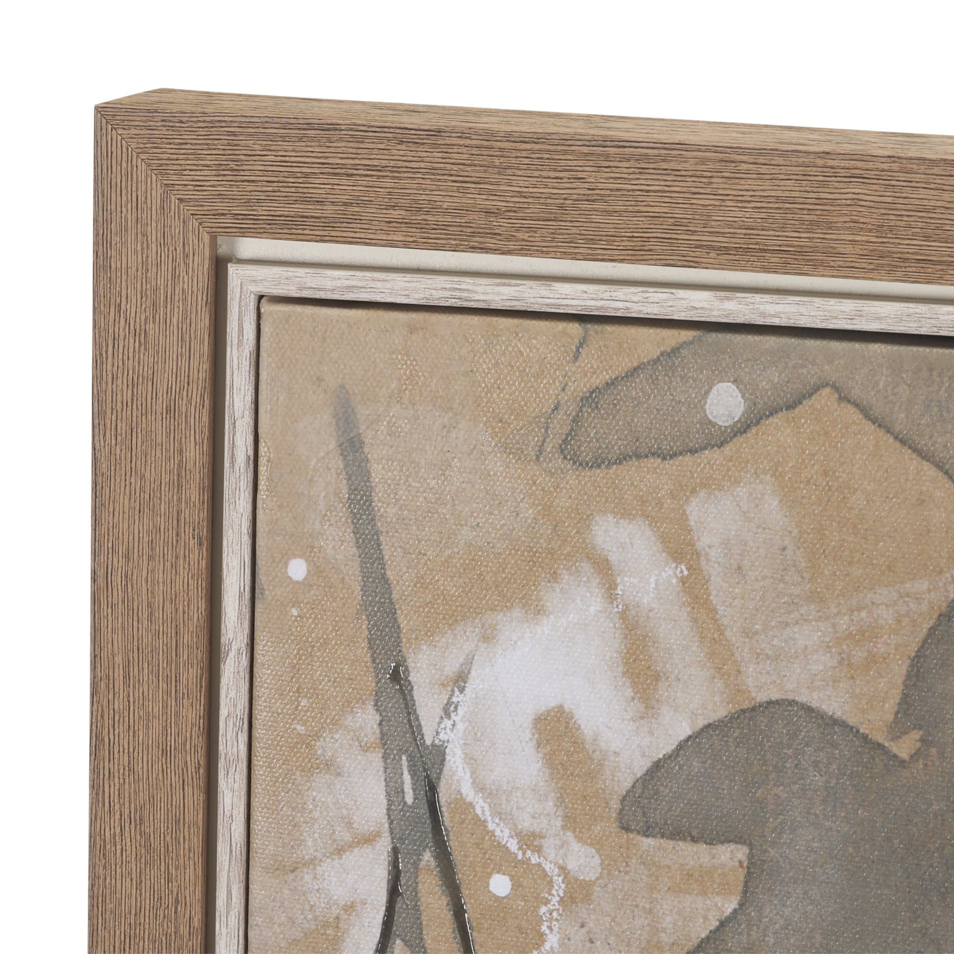 White Wisteria II by Mercana Studio Hand-Embellished Textured Framed Canvas Artwork — product photograph