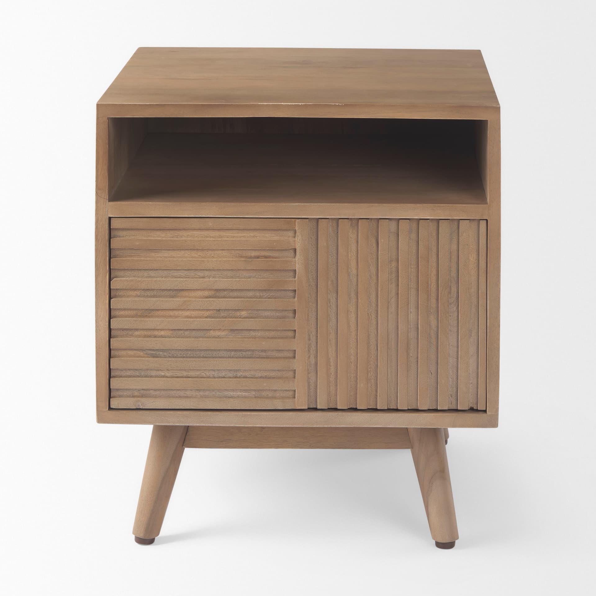 Sable 19.0L x 19.0W x 21.5H Light Brown Wood Side Table — product photograph