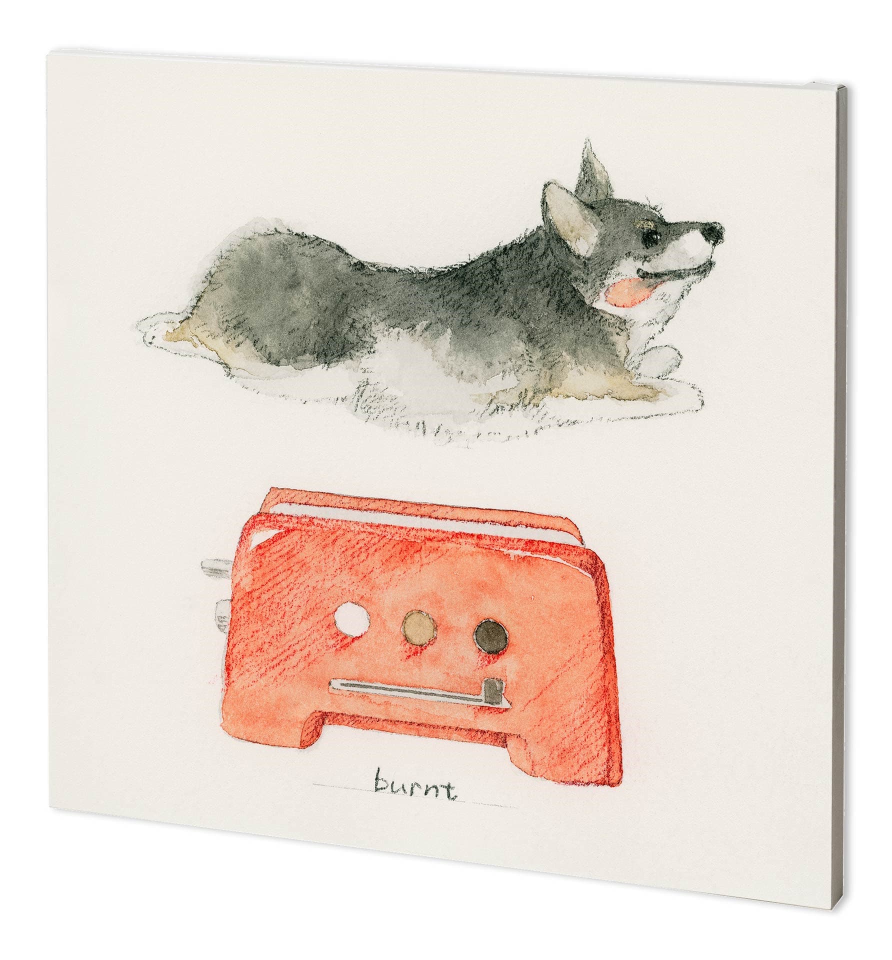Corgi's Backery III by Mercana Studio a Hand Embellished Textured Canvas — product photograph