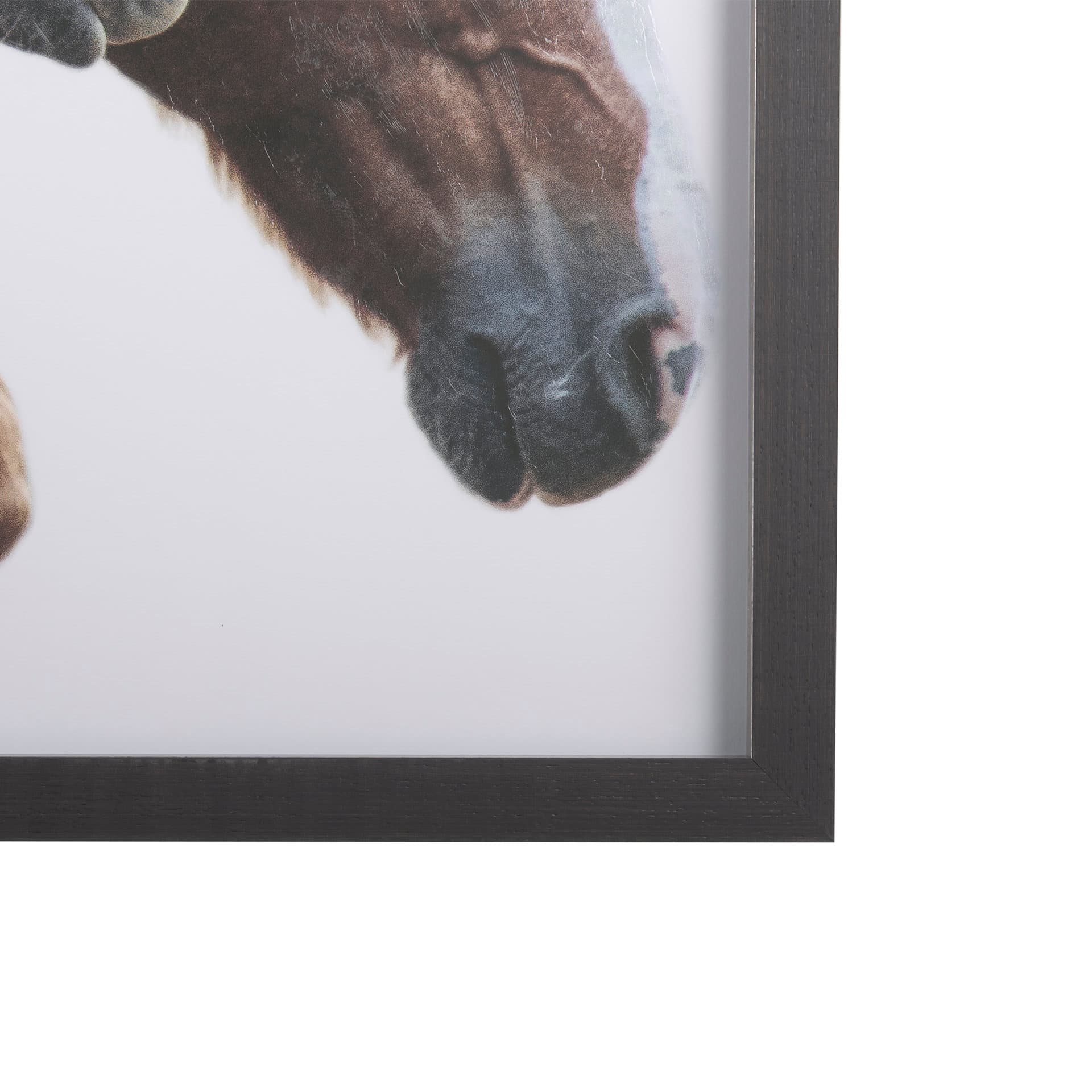Bold Equine - Run by Mercana Studio a Hand Embellished Textured Framed Photo Art Print Matted under — product photograph