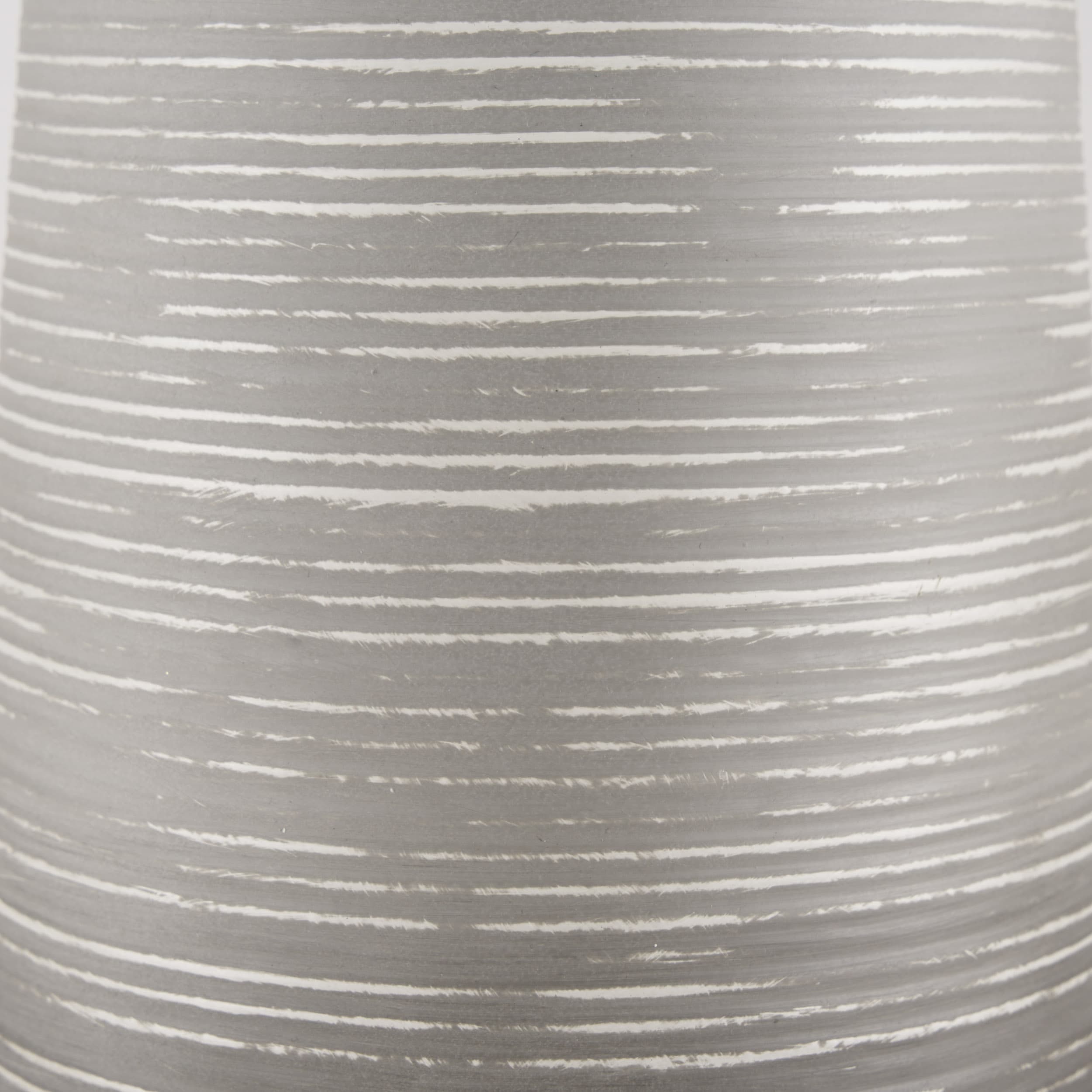 Toru Tall White w/ Grey Ombre Metal Vase — product photograph