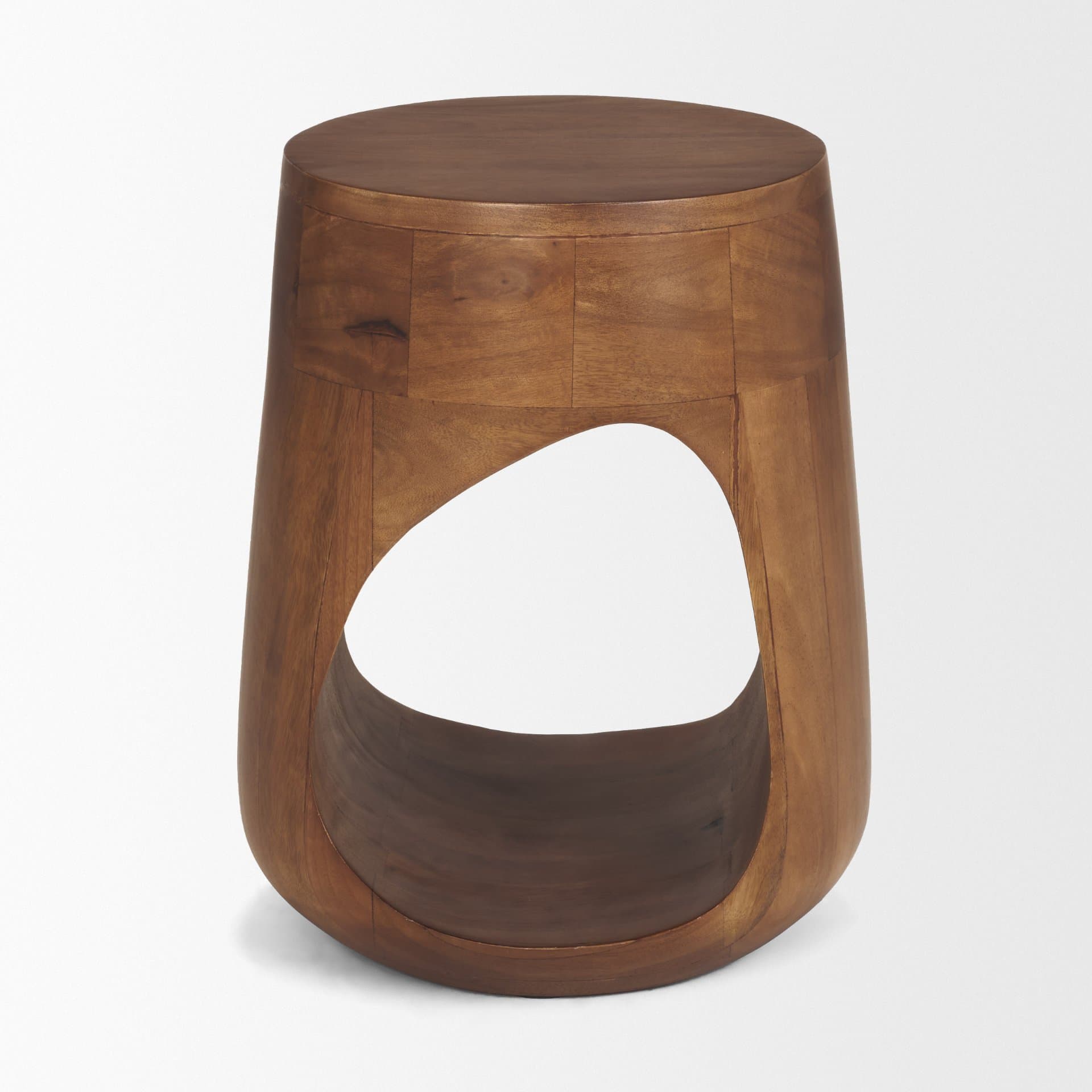 Cove Mid-Brown Sculptural Open Side Table — product photograph