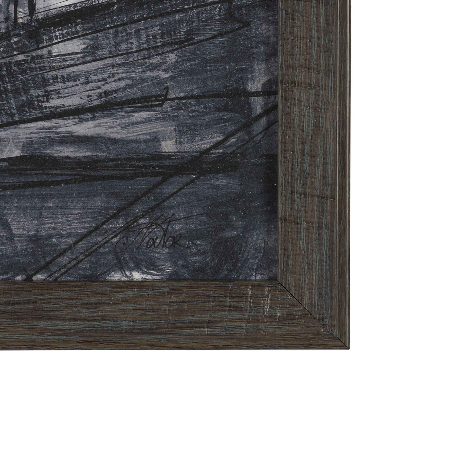Community 3D by Mercana Studio Hand-Embellished Textured Framed Artwork Matted — product photograph