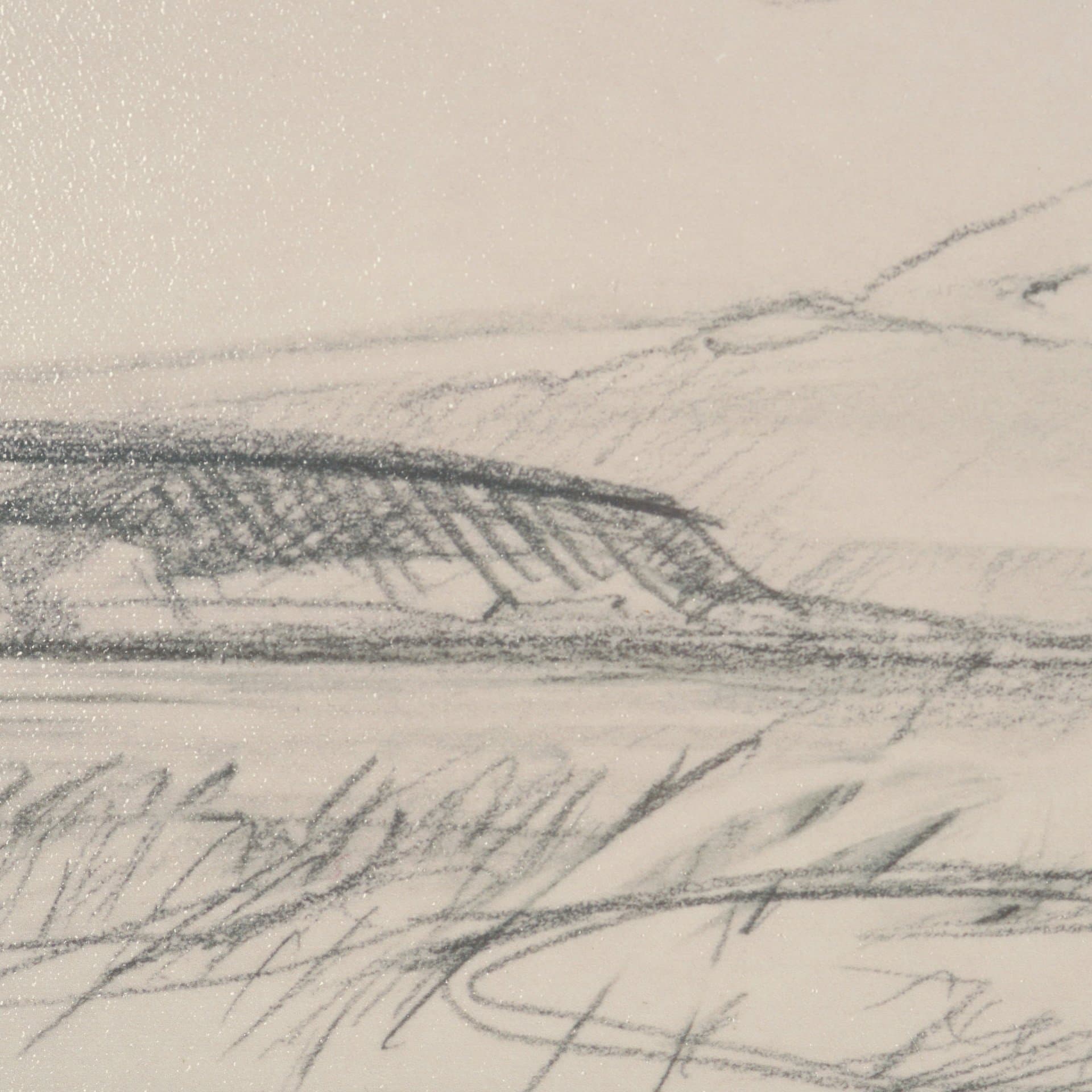 Landscape in Graphite No.3 by Mercana Studio Textured Framed Artwork Matted — product photograph