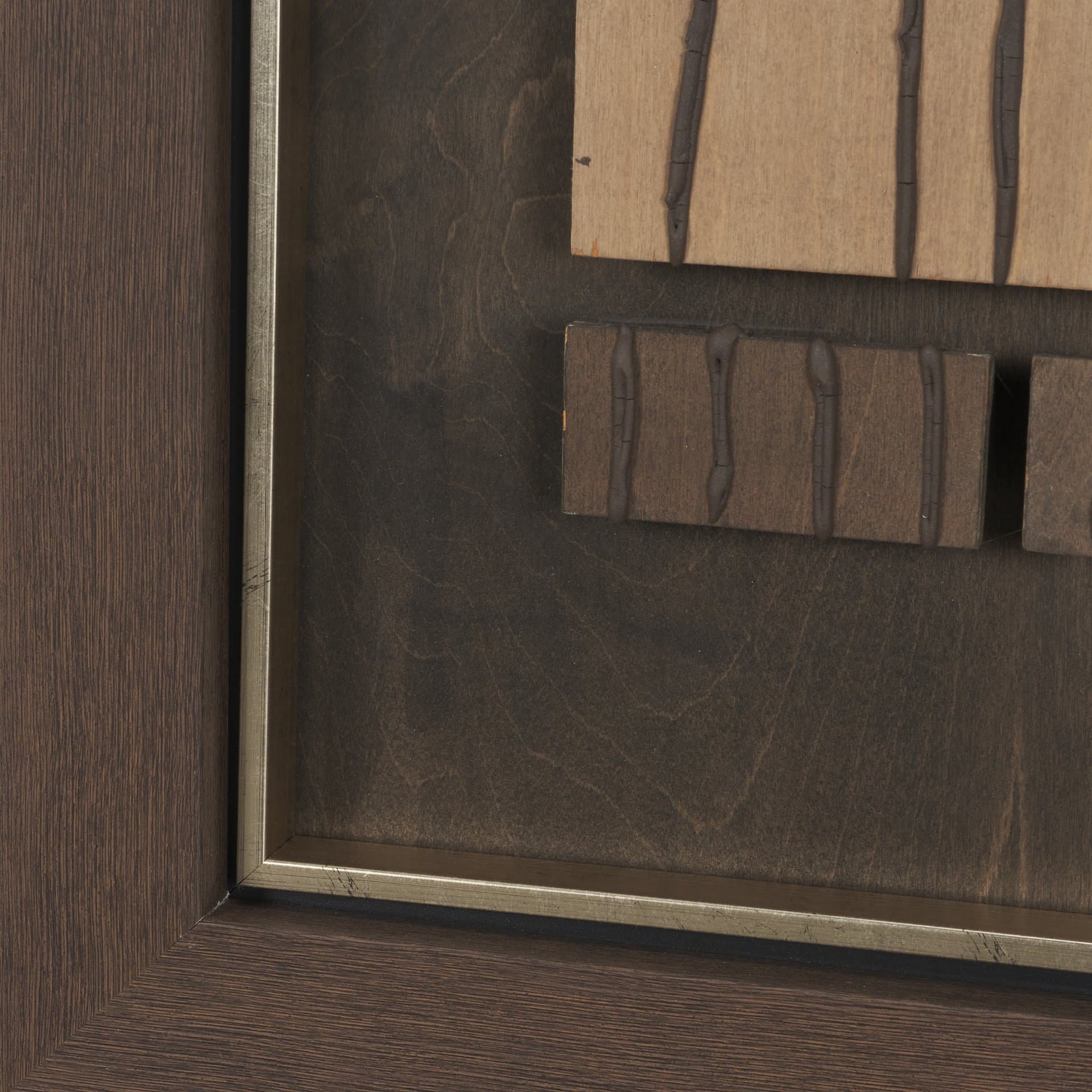 Timber Mosaic IV by Mercana Studio Handmade Original Framed Artwork Matted — product photograph