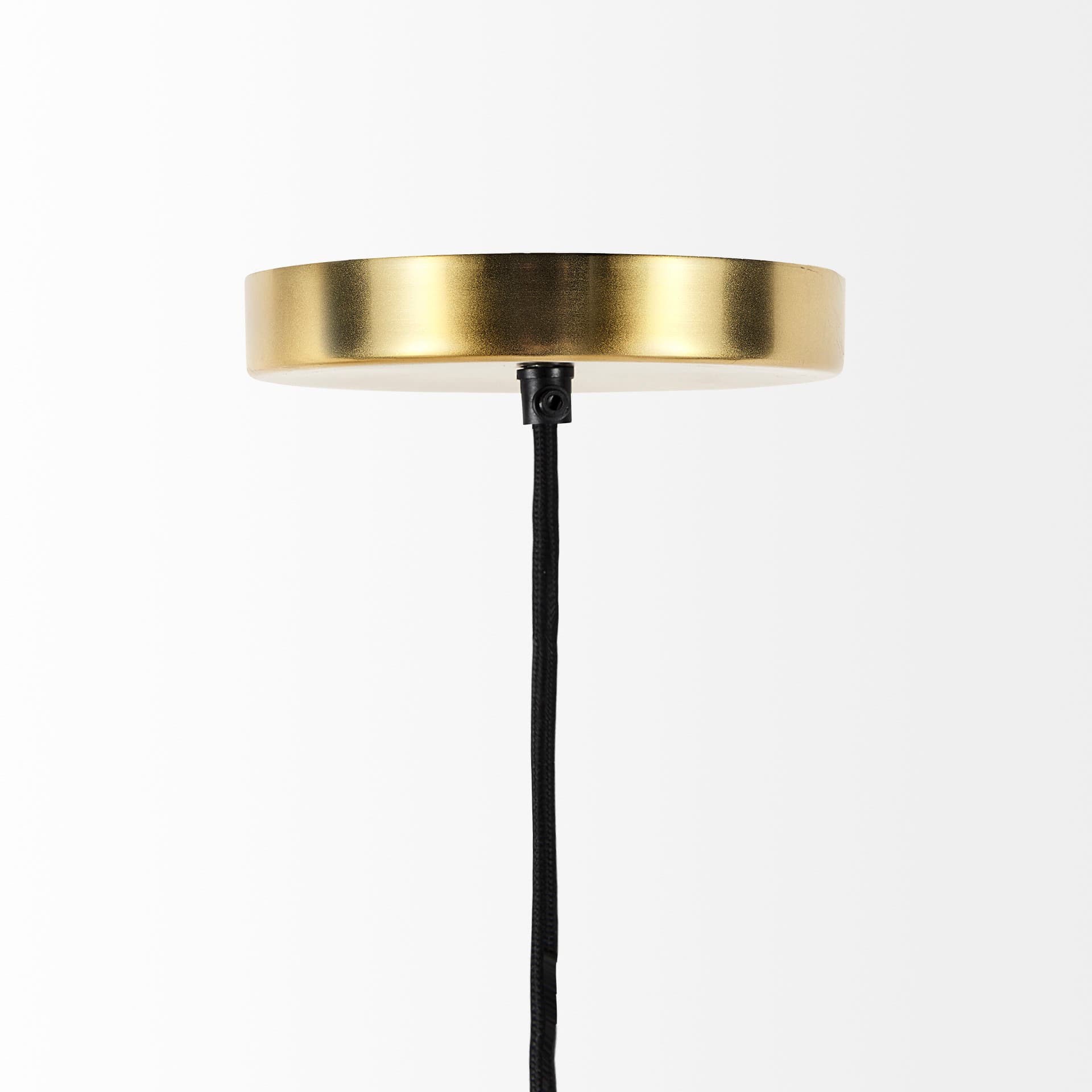Halycon 16.0L x 16.0W x 20.0H Gold Mesh and Iron Pendant Light — product photograph