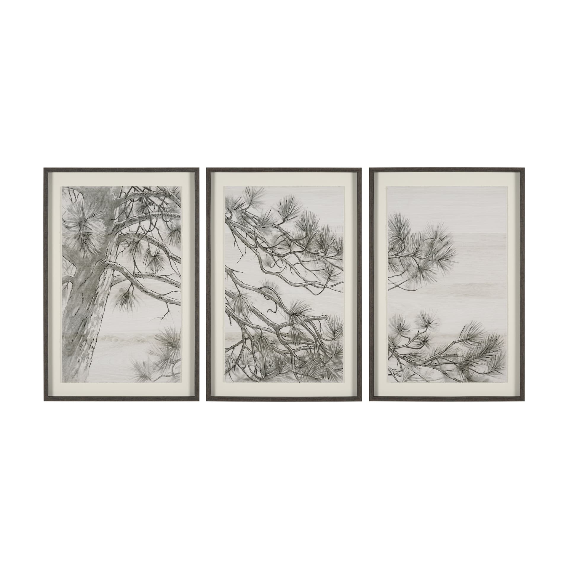 Ponderosa Whisper C by Mercana Studio Hand Embelished Framed Artwork Matted under Glass — product photograph