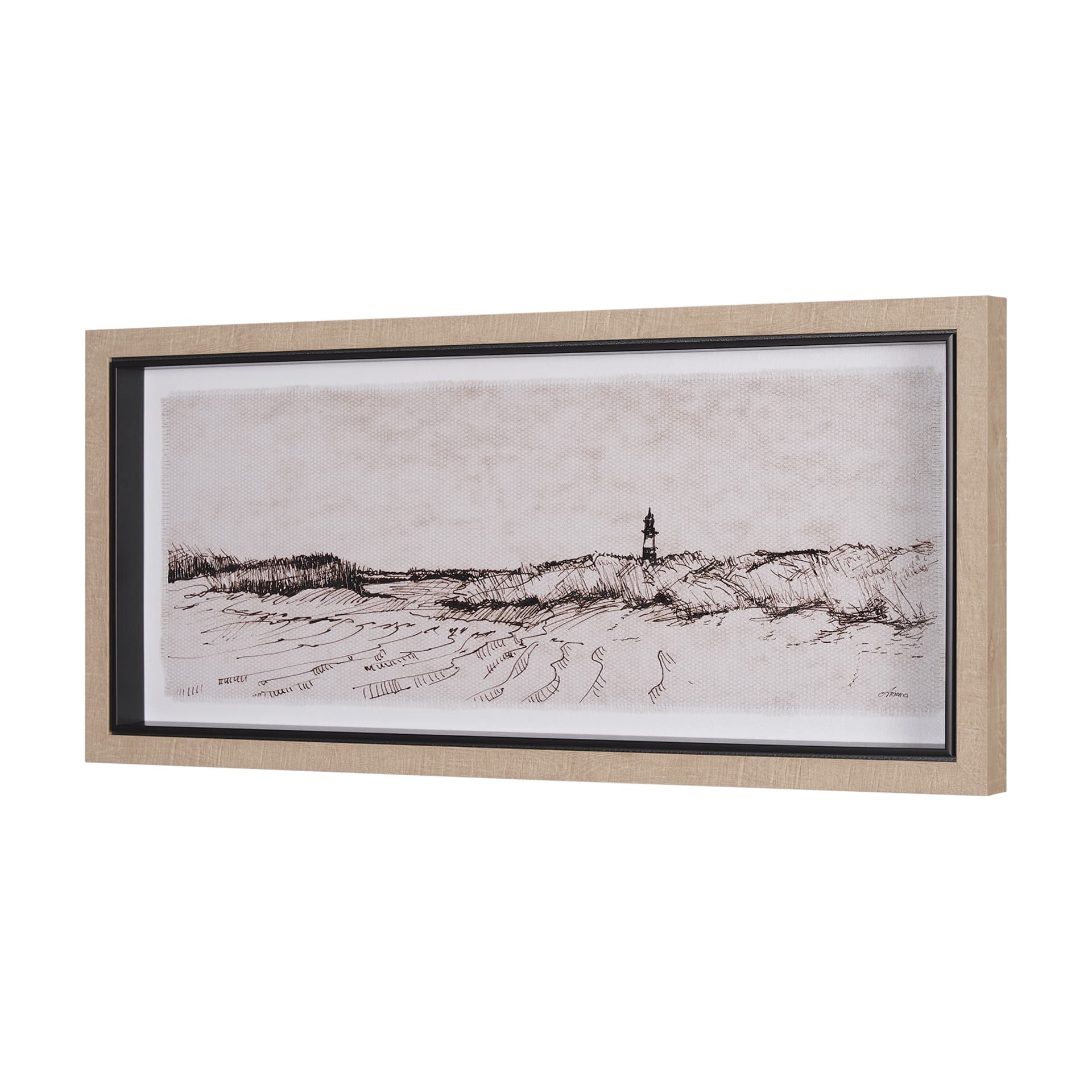 On the Shore II by Mercana Studio a Hand Embellished Textured Framed Art Print — product photograph