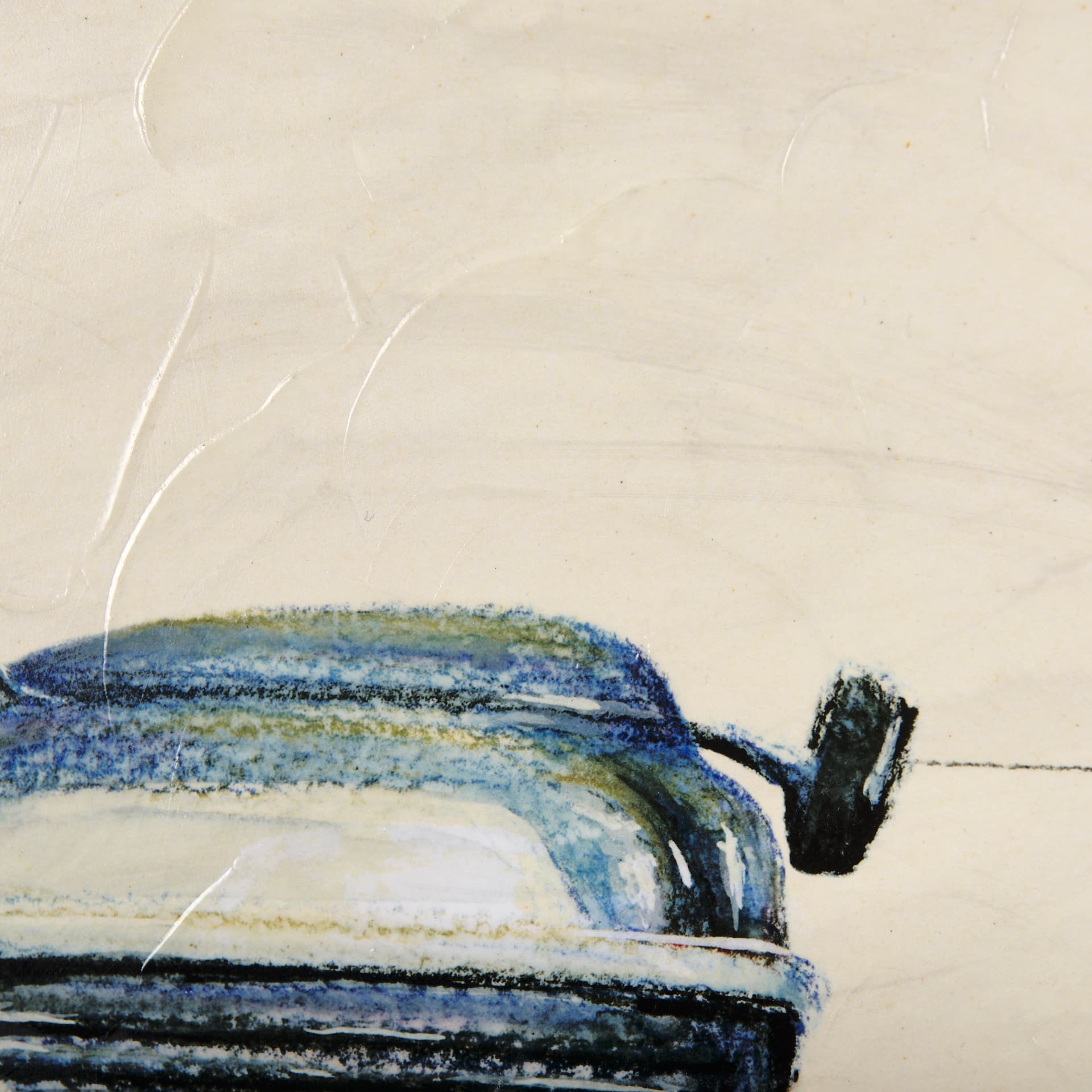 Vintage Motor II by Mercana Studio a Hand Embellished Textured Framed Art Print — product photograph