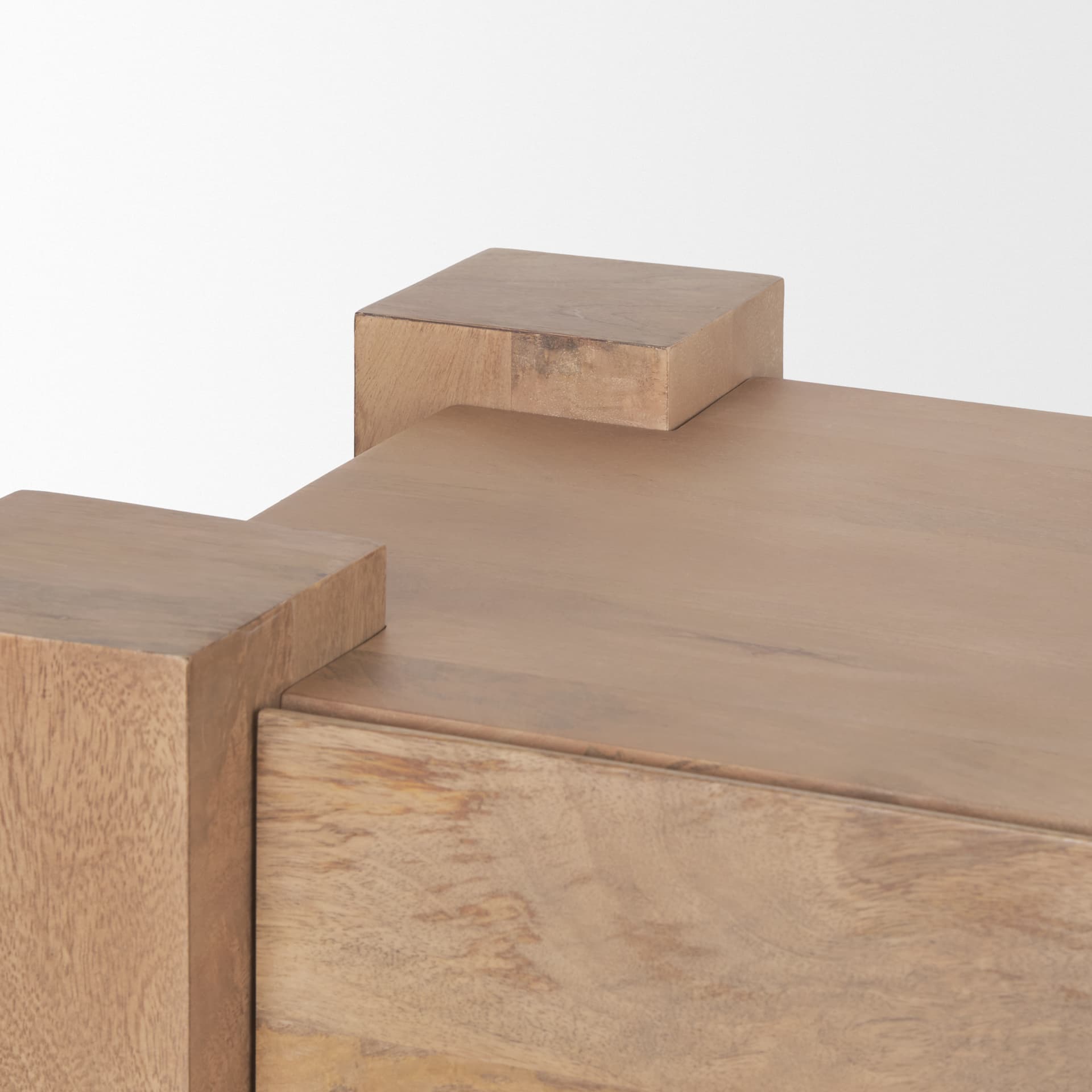 Beth Light Brown Wood Media Console — product photograph