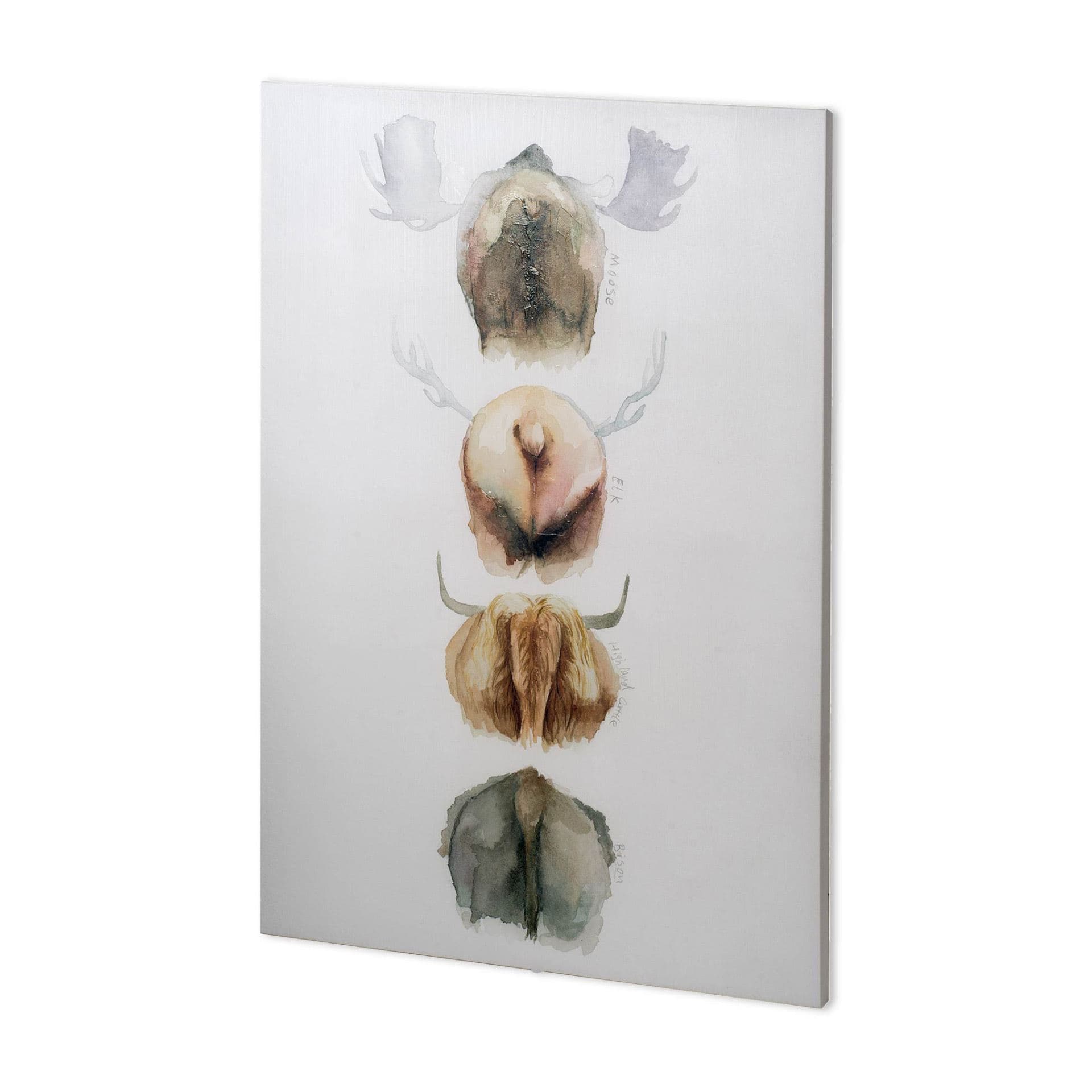 Horn & Tail Study I by Mercana Studio a Hand Embellished Textured Canvas — product photograph
