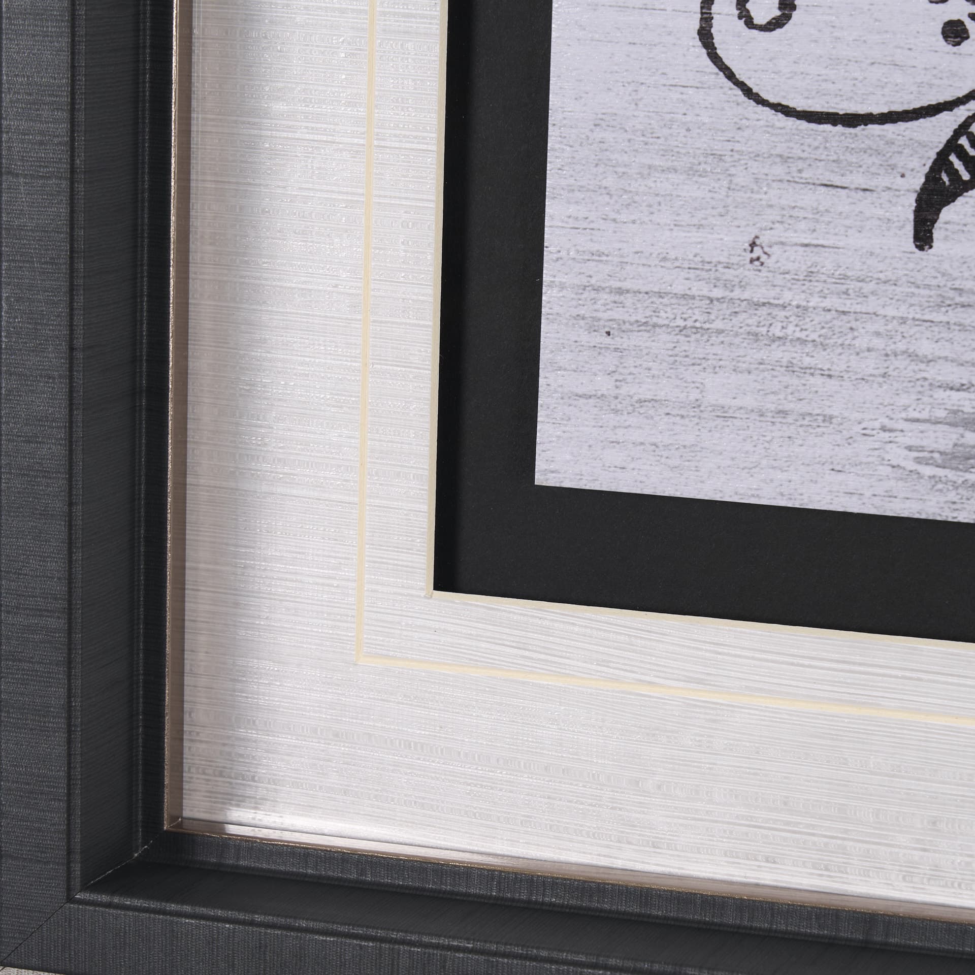 Animal Bill of Sales II Gray Wood Mercana Studio Hand Embellished Framed Art Print Matted under Glas — product photograph