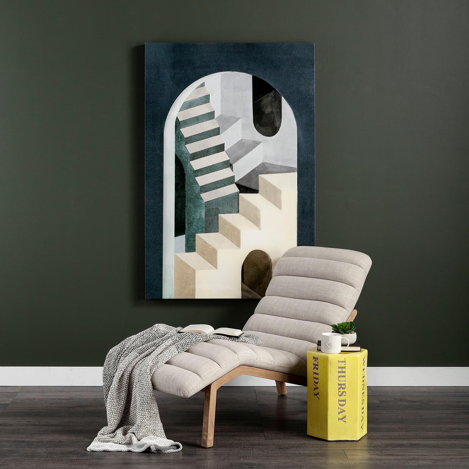 Labyrinth I Tri Color by Mercana Studio a Hand Embellished Textured Canvas — product photograph