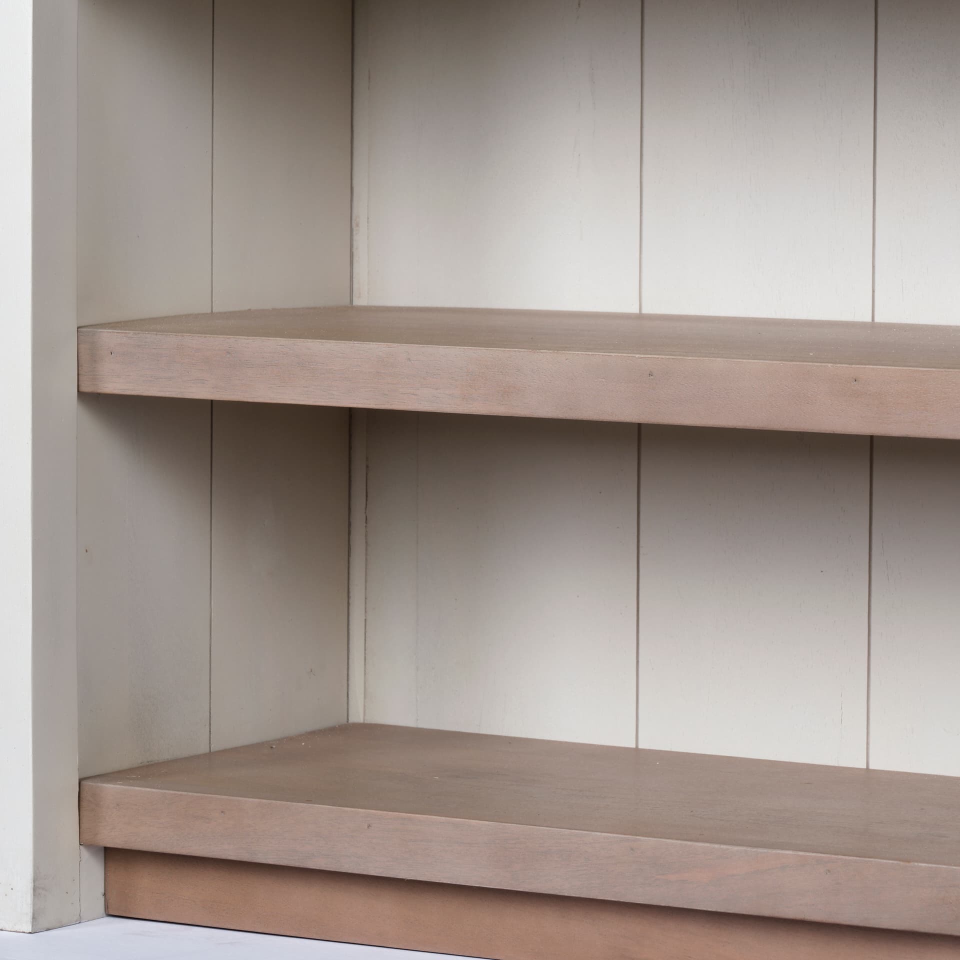 Fairview II White and Brown Two-Tone Stain Solid Wood Kitchen Island — product photograph