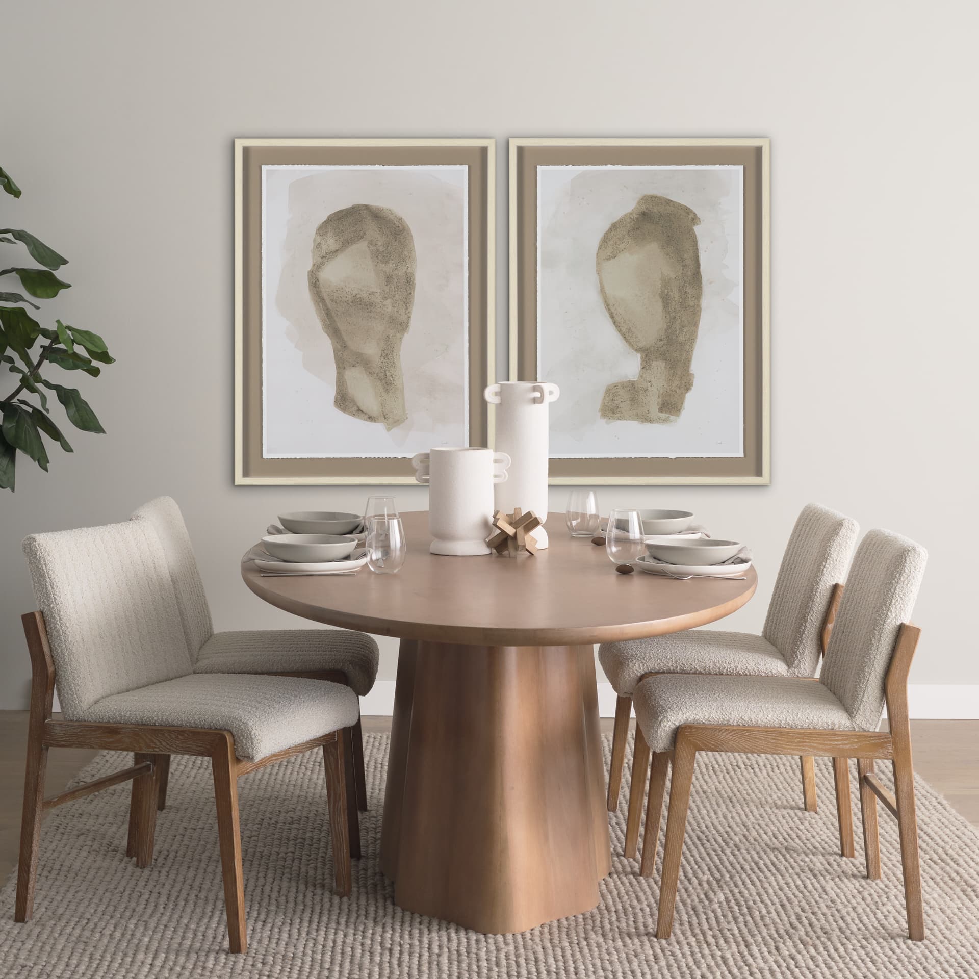 Weathered Silence I by Mercana Studio Hand Embelished Textured Framed Artwork Matted under Glass — in a styled room