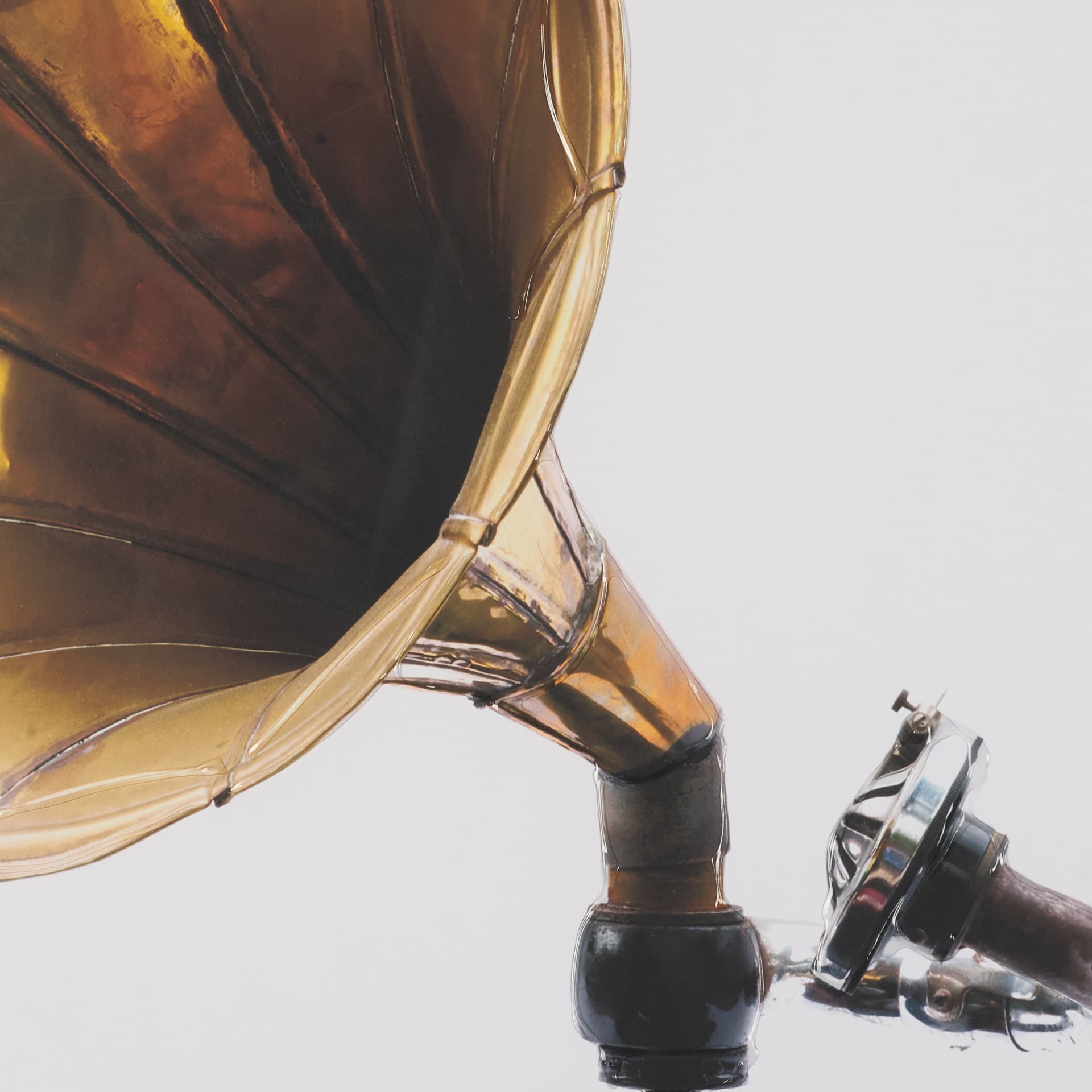 Gramaphone by Deborah Revell Hand Embelished Framed Art Print Matted under Glass — product photograph