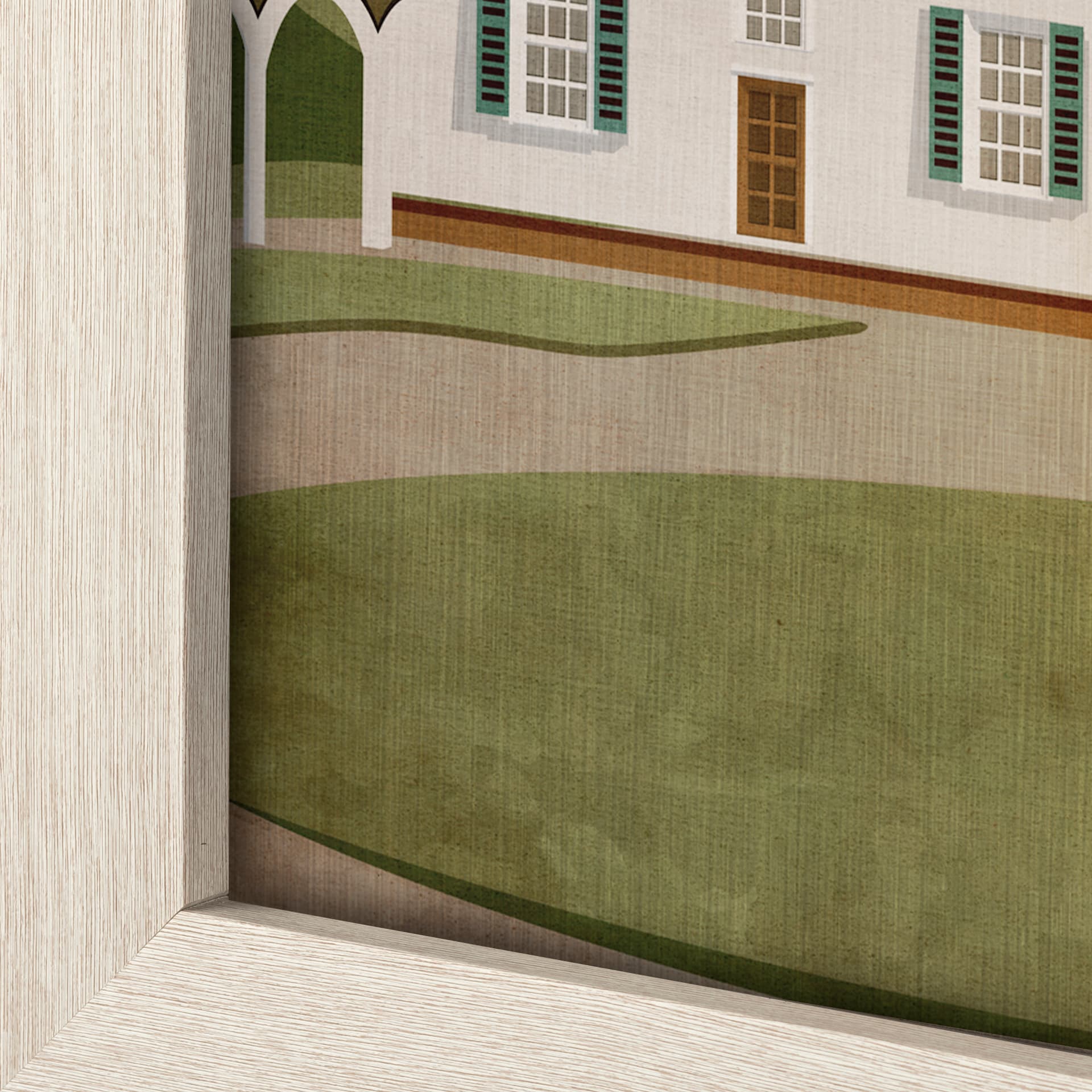 Virginia Go USA (L) by Mercana Studio a Hand Embellished Decograph Framed Art Print — product photograph