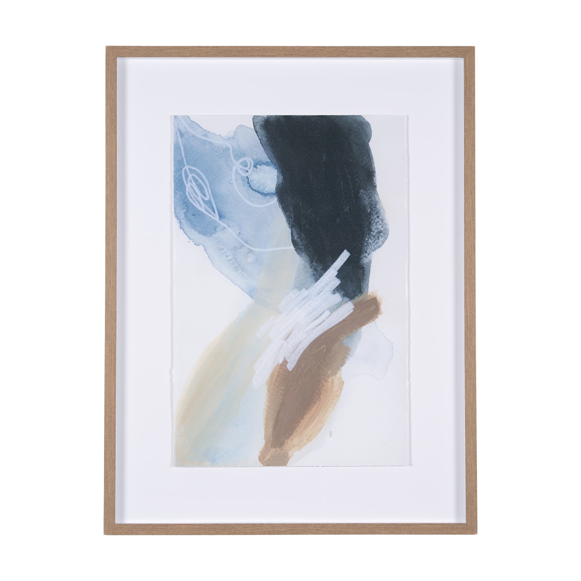 Darkness Leads to Light II by IrHavuka Hand Embellished Textured Framed Art Print Matted under Glass — product photograph