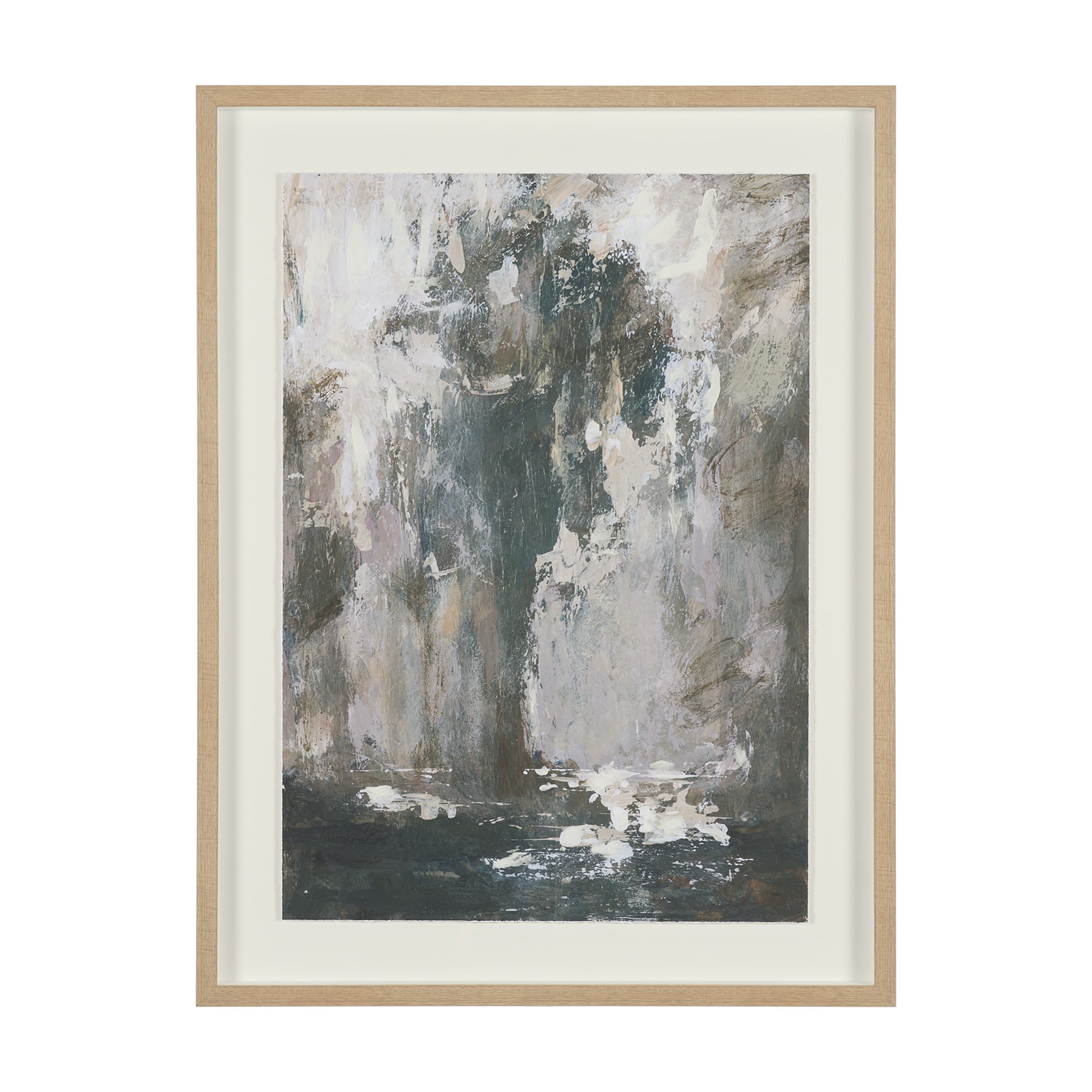 Forest Whispers I by Mercana Studio Hand-Embellished Textured Framed Artwork Matted under Glass — product photograph