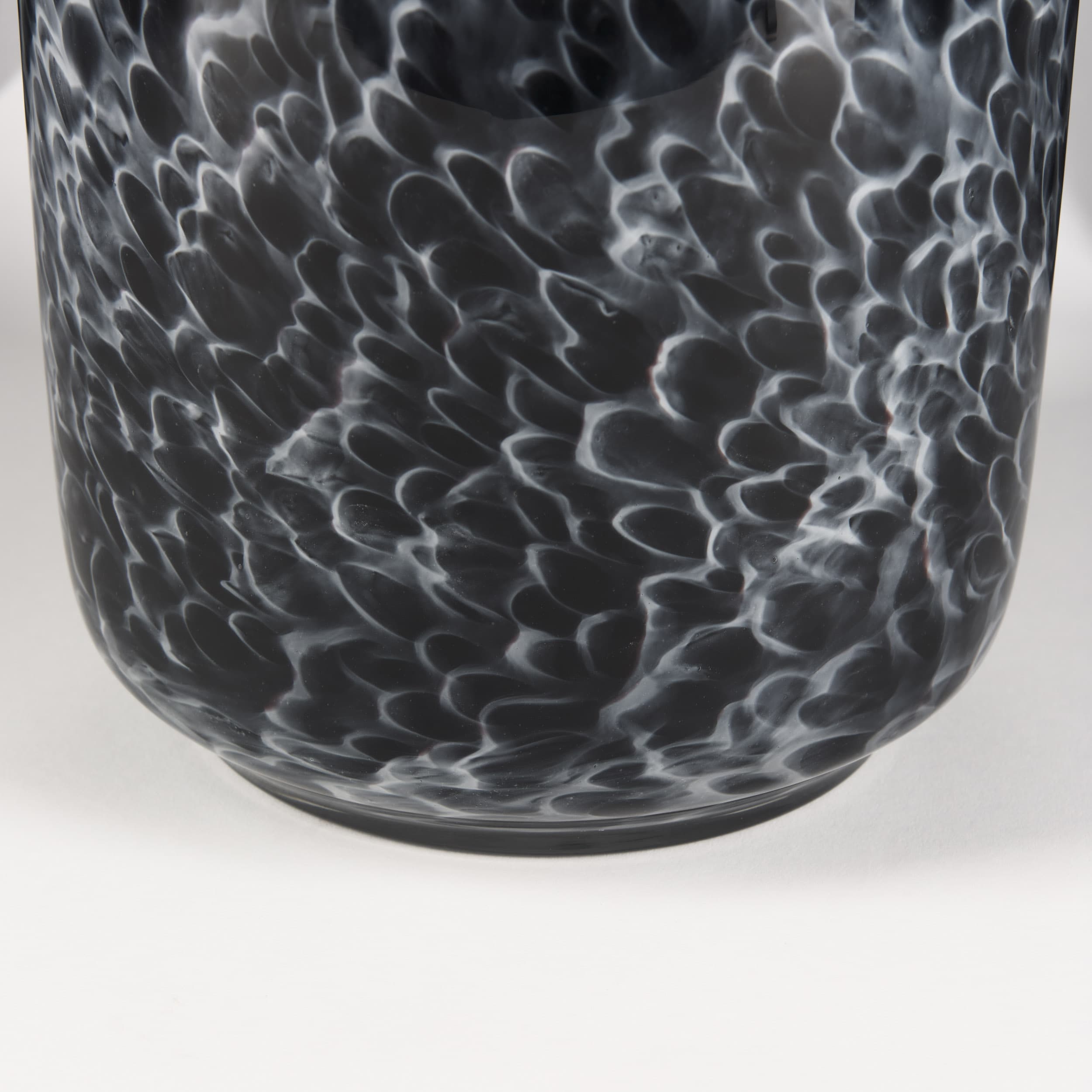 Masai Large Black Mottled Glass Vase — product photograph