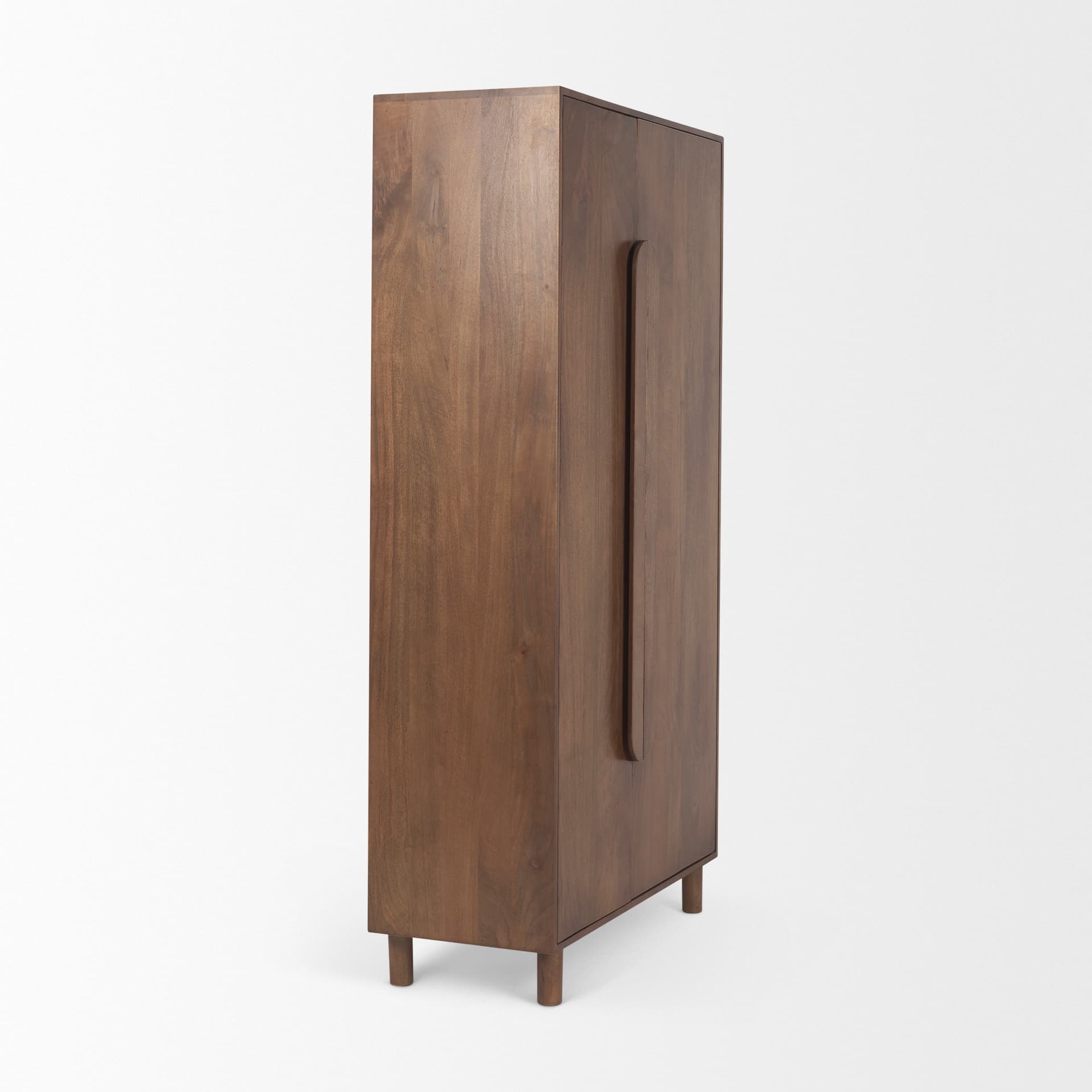 Astrid 36.0L x 17.0W x 70.0H Medium Brown Solid Wood Armoire — product photograph