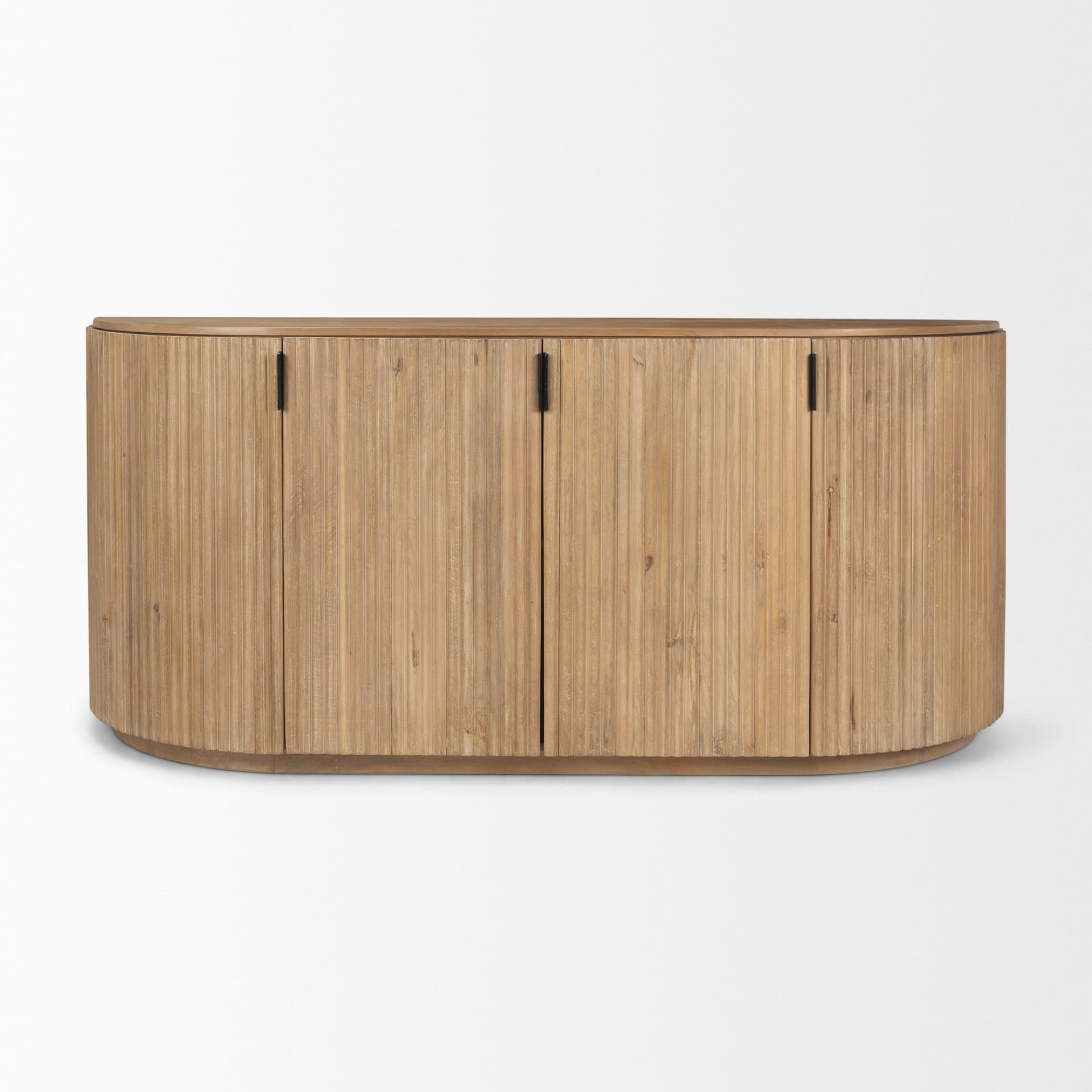 Terra Light Brown Wood Fluted Sideboard — product photograph