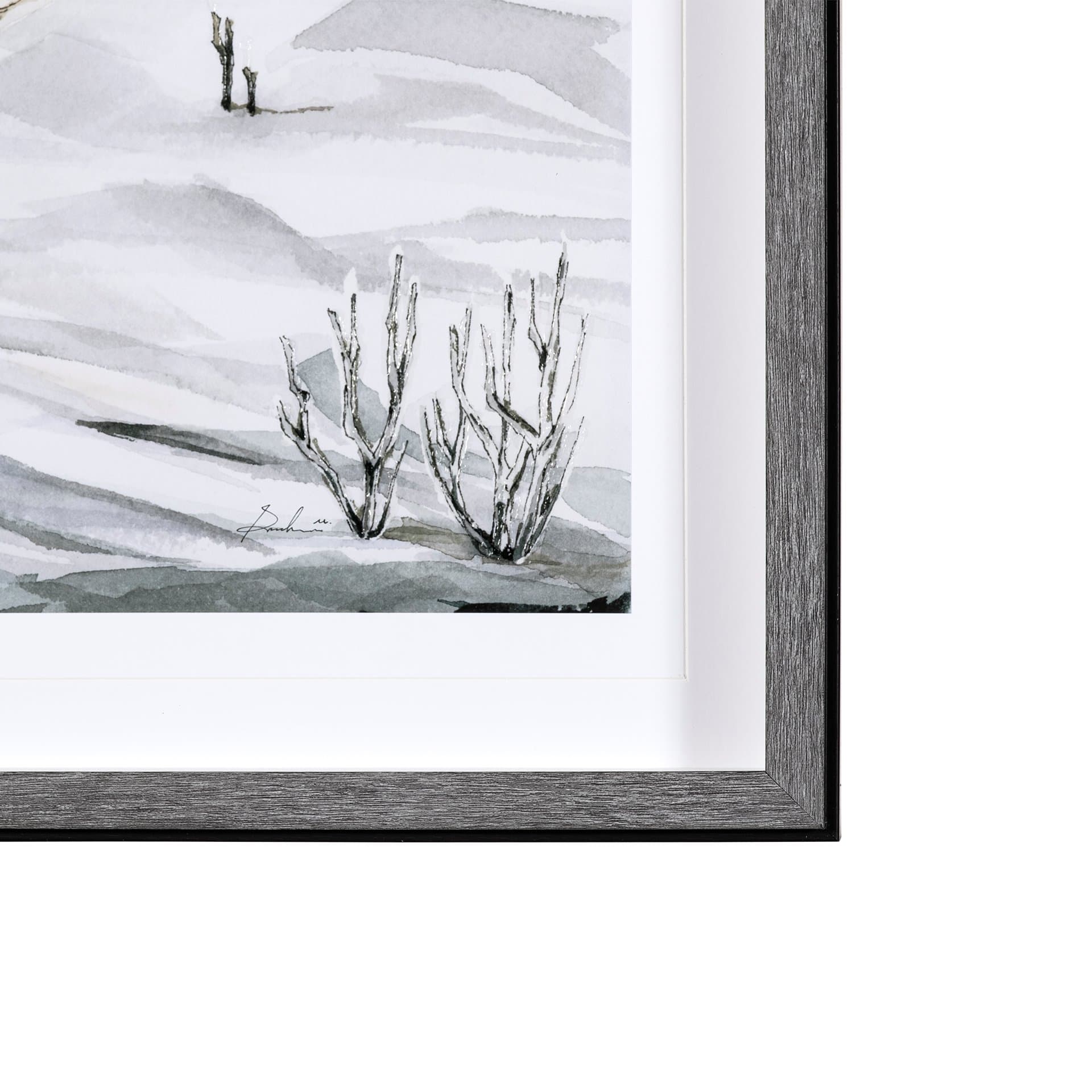 Life in North II by Melody Ducharme a Hand Embellished Textured Framed Art Print Matted under Glass — product photograph