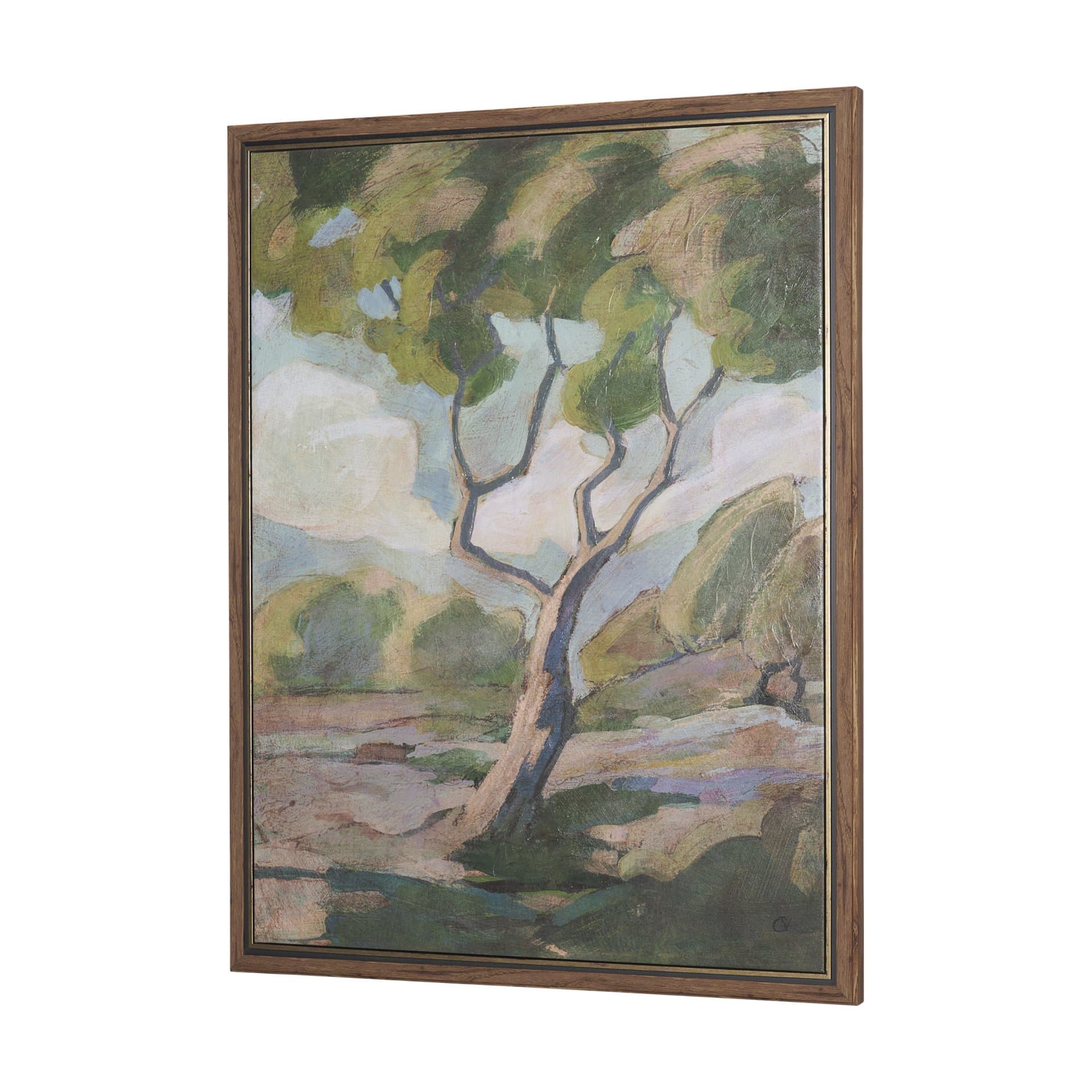 Landscape Tapestry I by Mercana Studio Hand-Embellished Textured Framed Canvas Artwork — product photograph