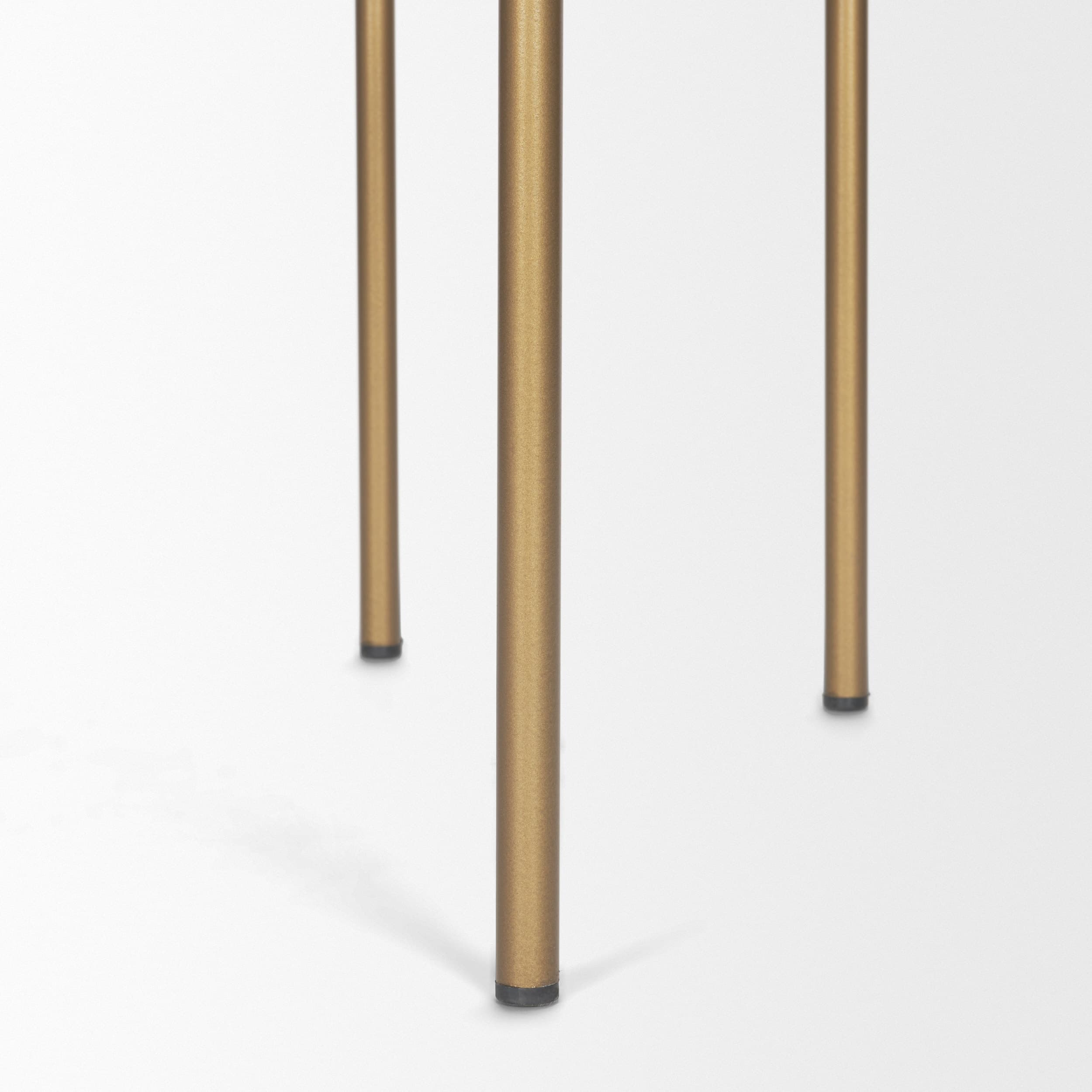 Parker Low Back 30.25in Seat Bar Stool | Cream Fabric w/ Gold Metal — product photograph