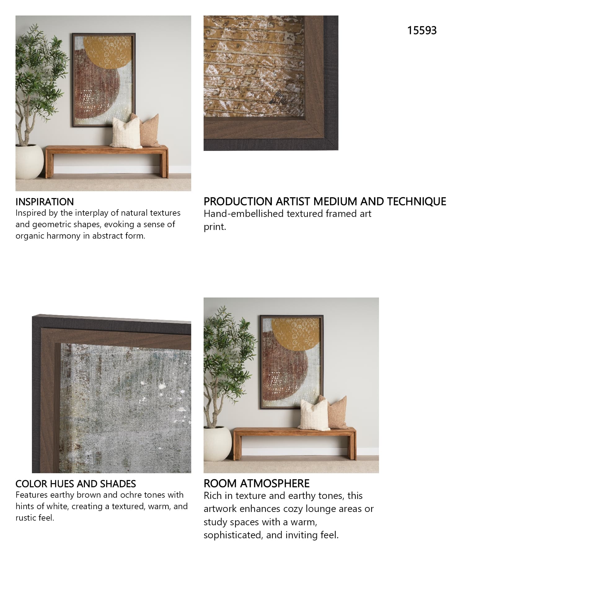 Environment II by Mercana Studio a Hand Embellished Framed Art Print — in a styled room