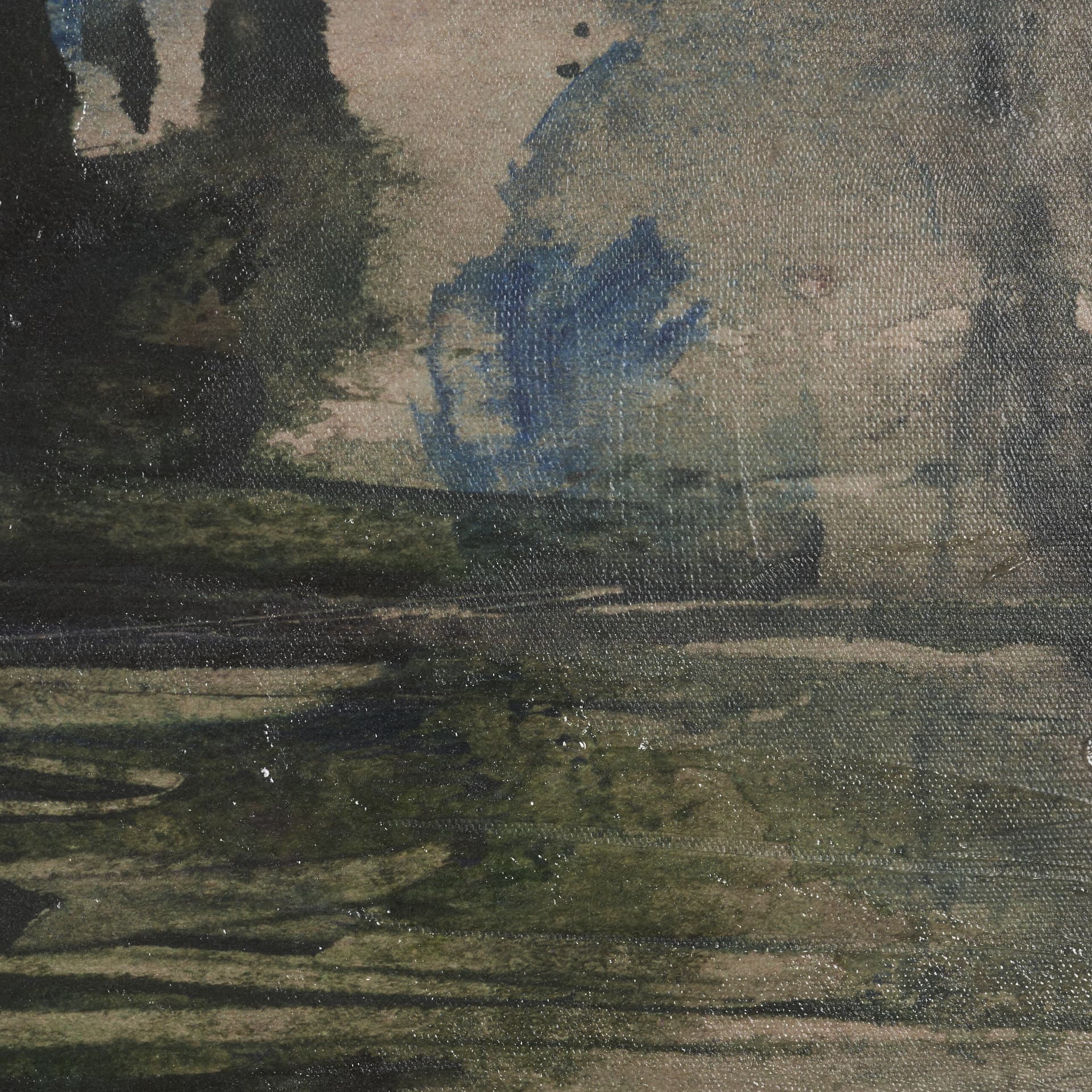 Twilight by Mercana Studio Hand-Embellished Textured Framed Canvas Artwork — product photograph