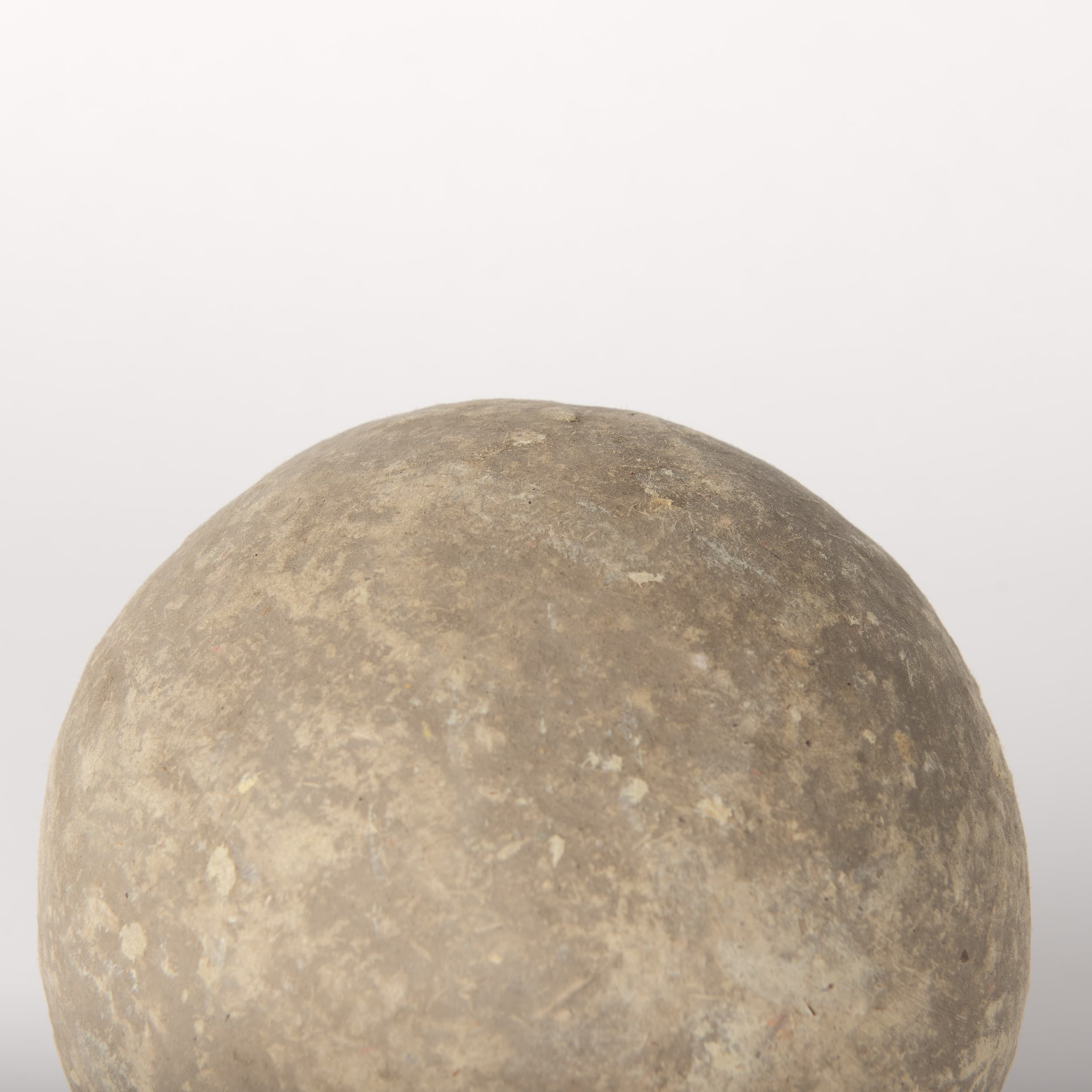 Sunita Set of 3 Gray Paper Mache Orbs — product photograph