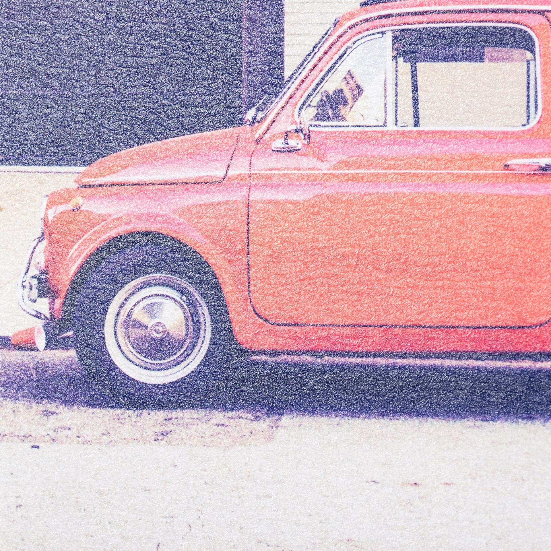 Vintage Ride V by Thomas Brown a Hand Embellished Textured Framed Photo Art Print — product photograph