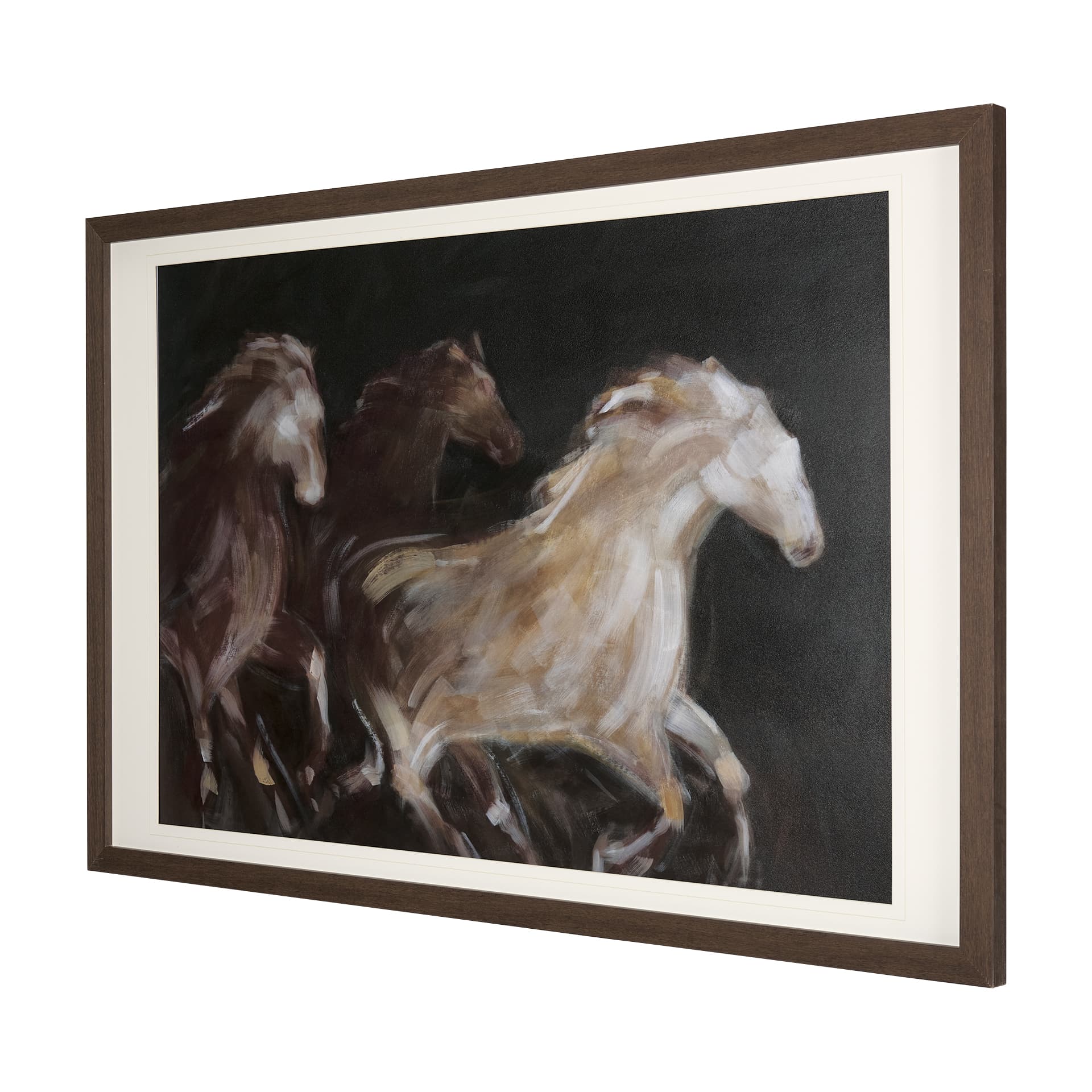 Running Wild - Speed by Mercana Studio Hand Embellished Textured Framed Art Print Matted under Glass — product photograph